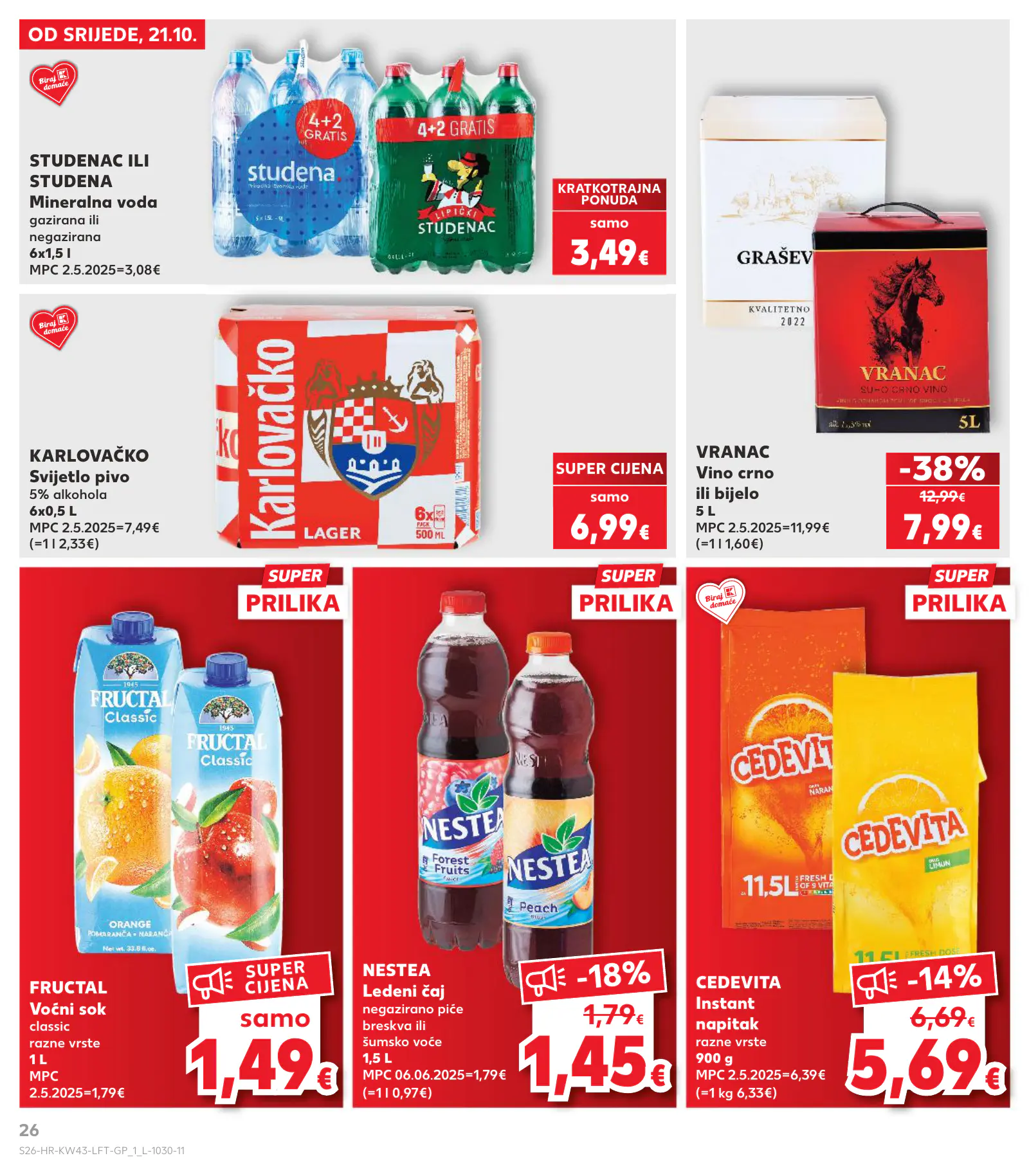 Kaufland Horvátország KDZ, 26. oldal (okt. 21–27.)