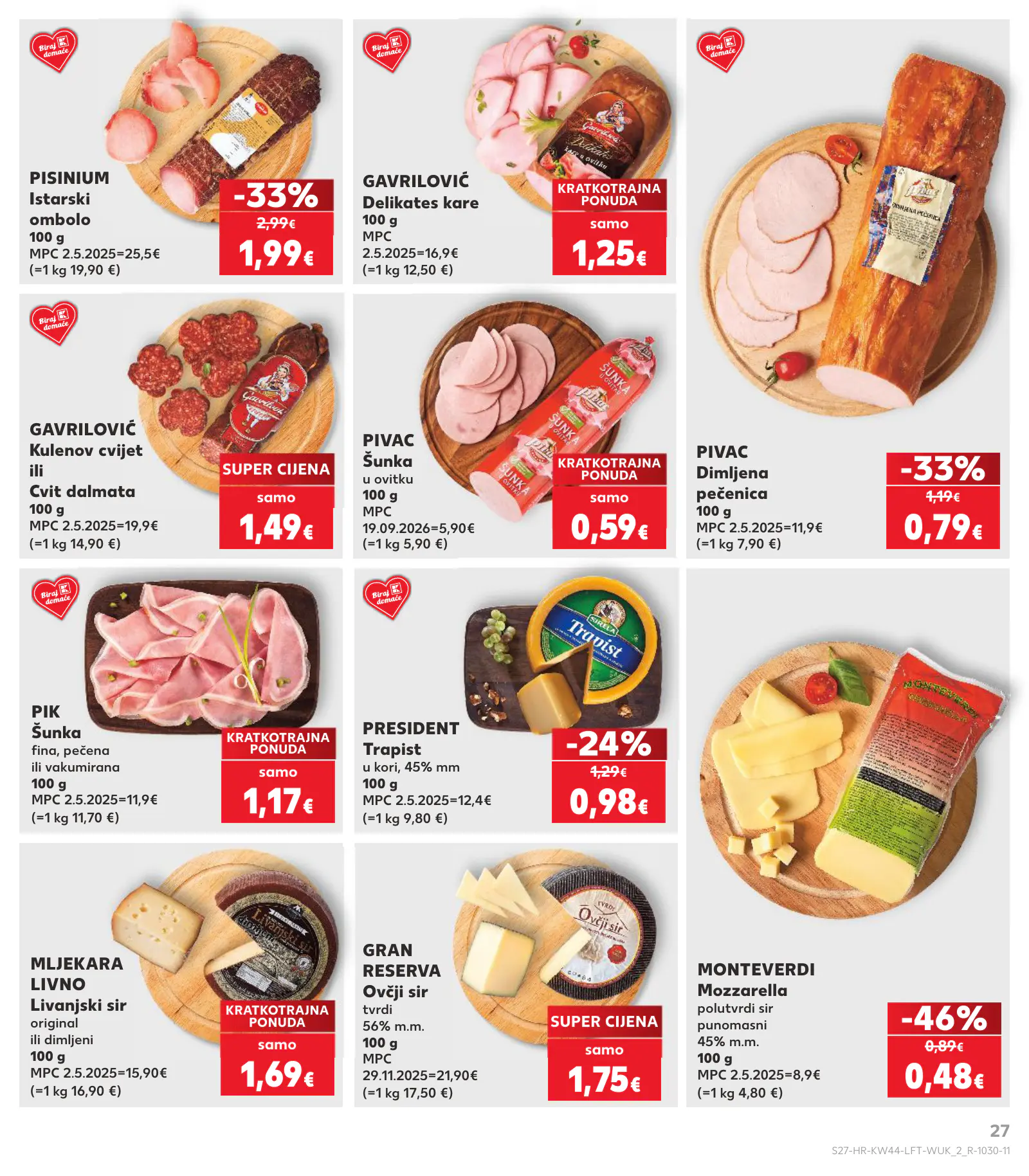 Kaufland Horvátország KDZ, 27. oldal (okt. 28. – nov. 3.)