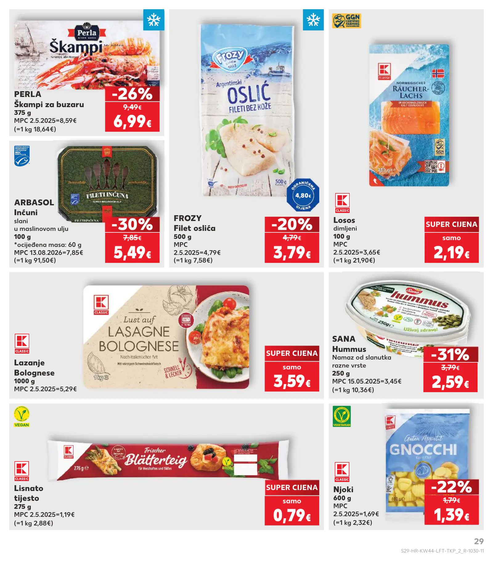 Kaufland Horvátország KDZ, 29. oldal (okt. 28. – nov. 3.)