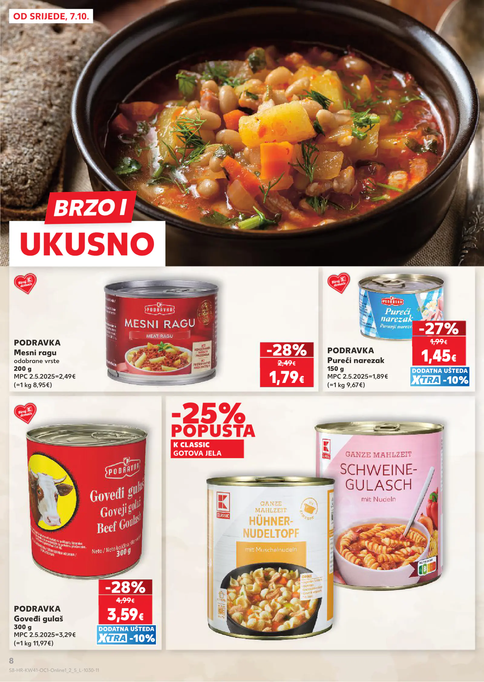 Kaufland Horvátország akciós újság, 8. oldal (okt. 7–13.)