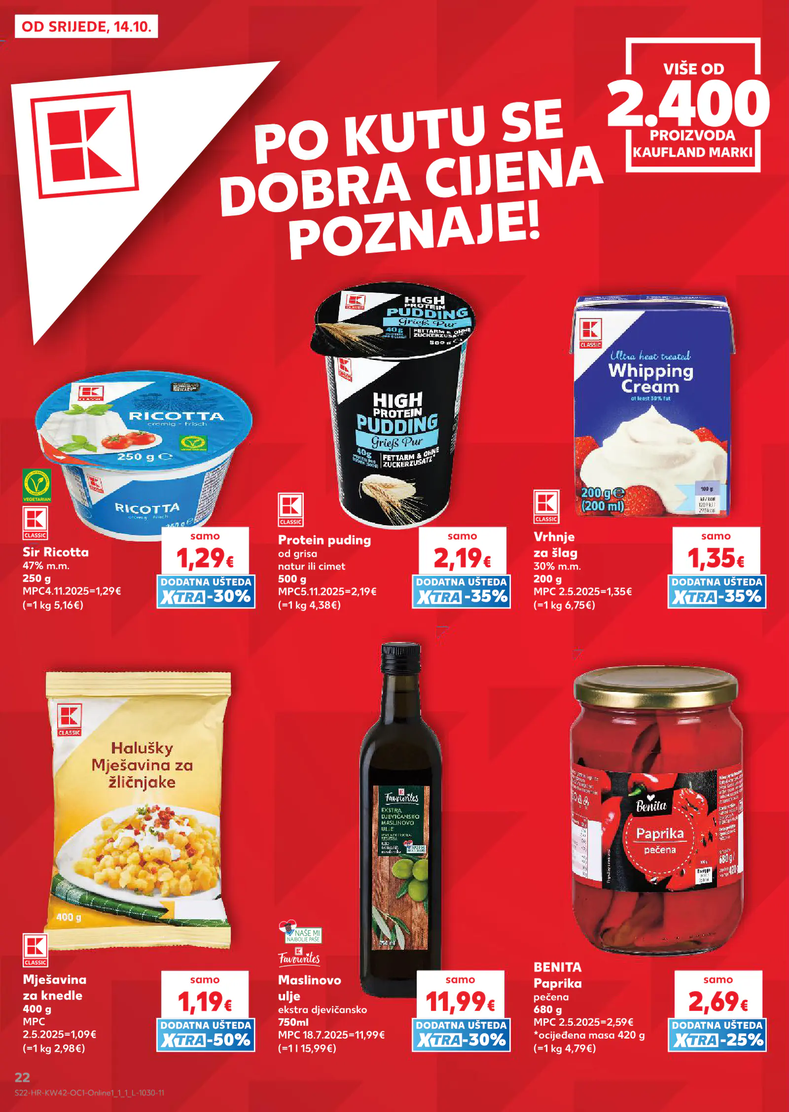 Kaufland Horvátország akciós újság, 22. oldal (okt. 14–20.)