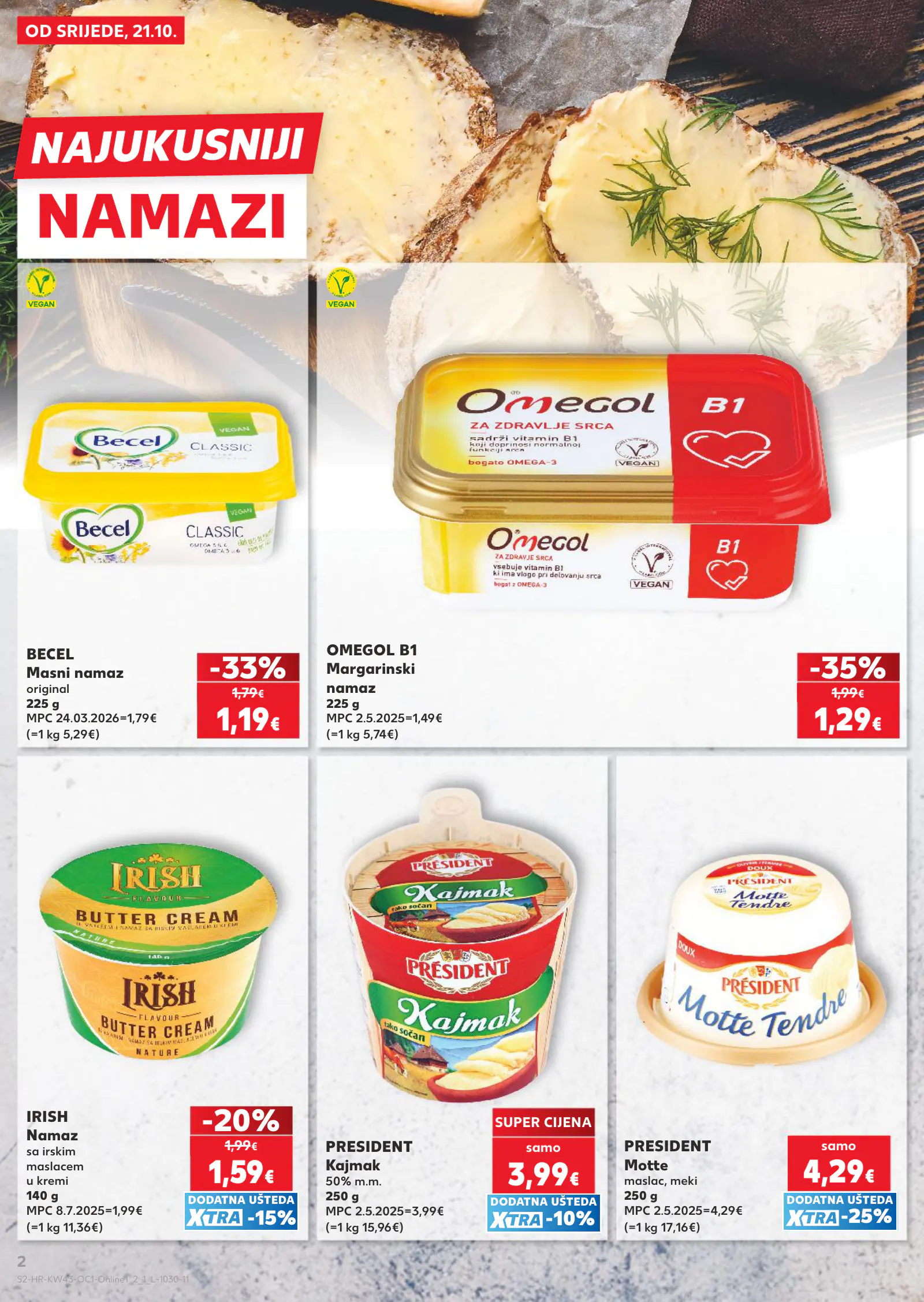 Kaufland Horvátország akciós újság, 2. oldal (okt. 21–27.)