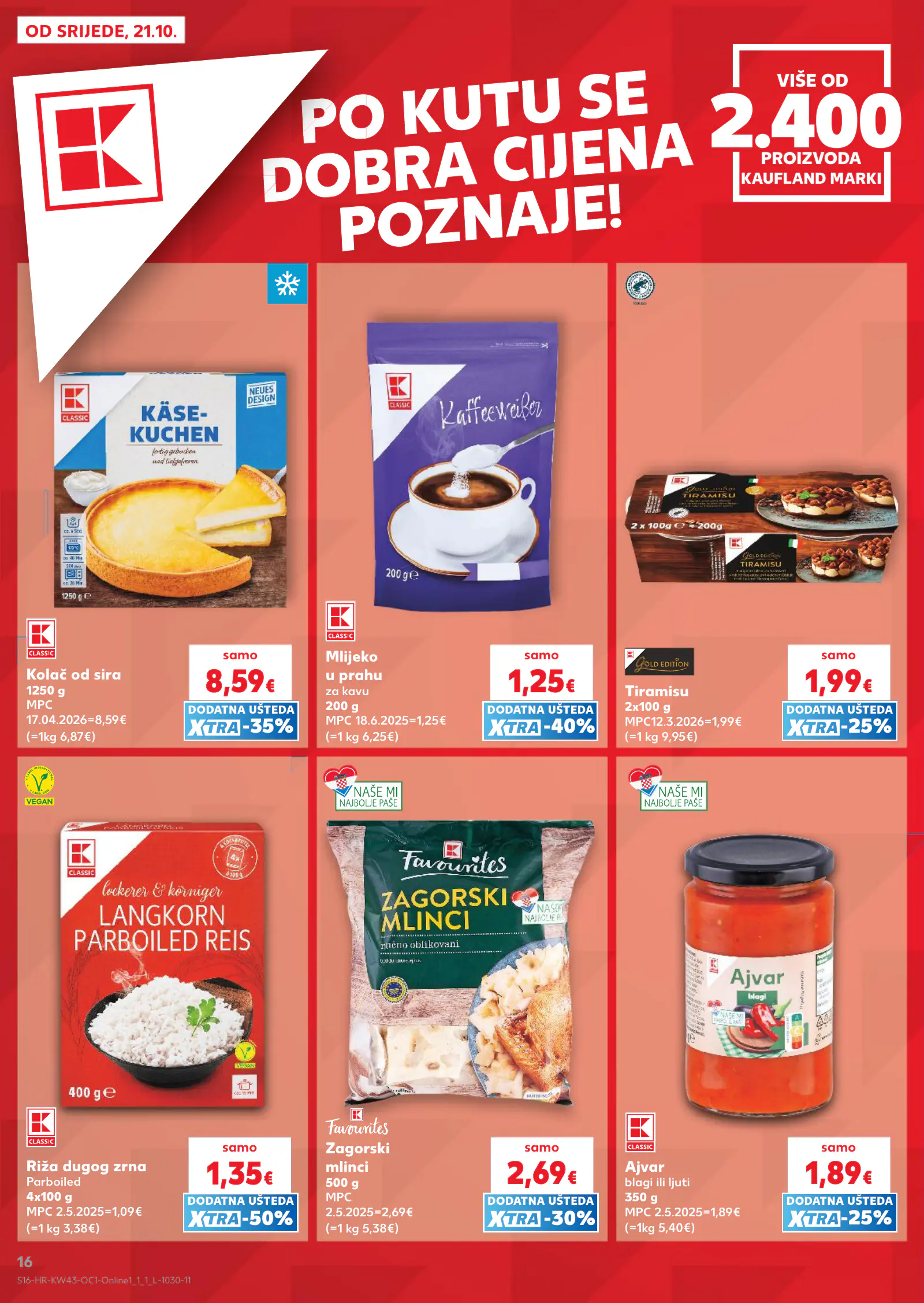 Kaufland Horvátország akciós újság, 16. oldal (okt. 21–27.)