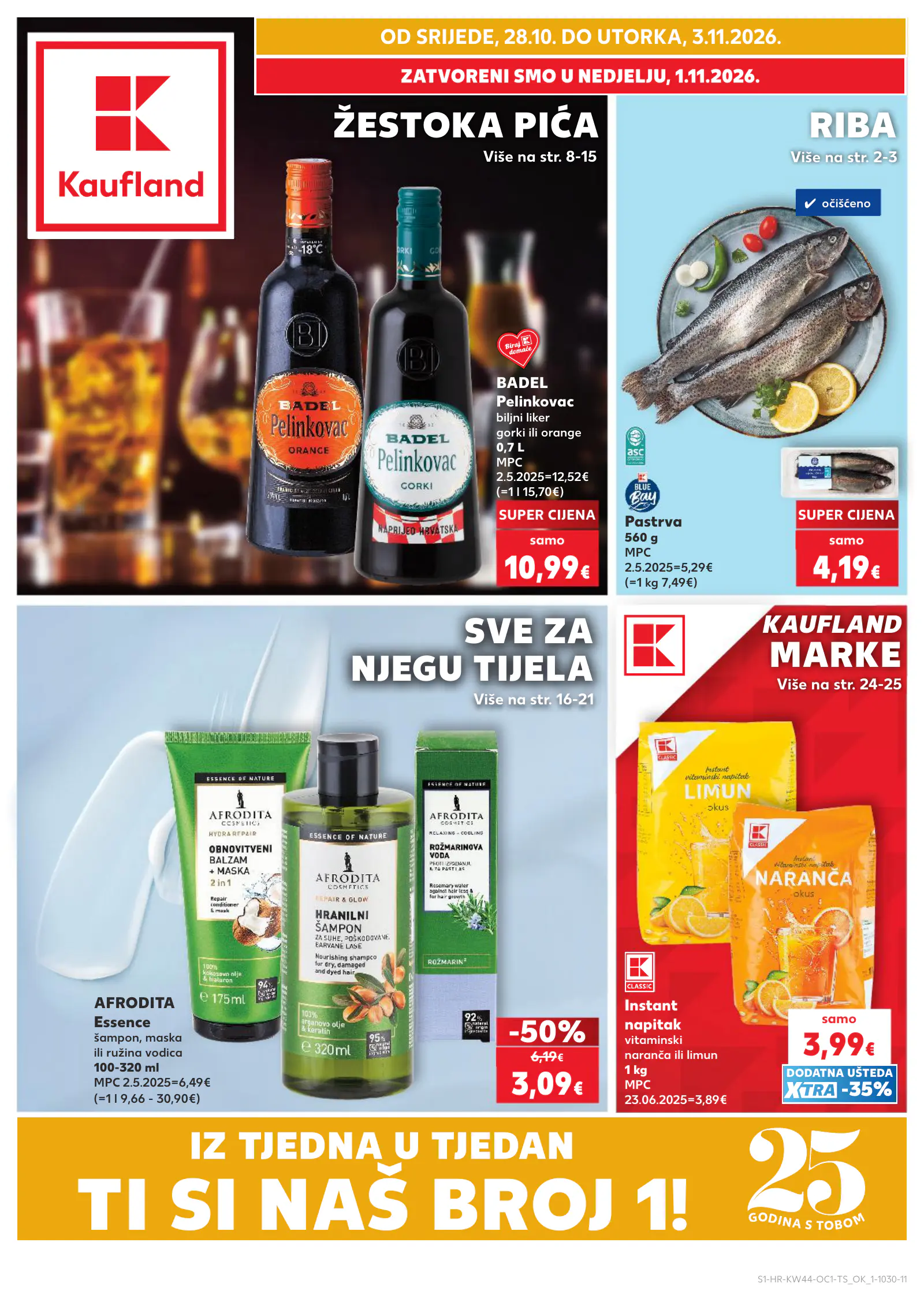 Kaufland Horvátország akciós újság, 1. oldal (okt. 28. – nov. 3.)