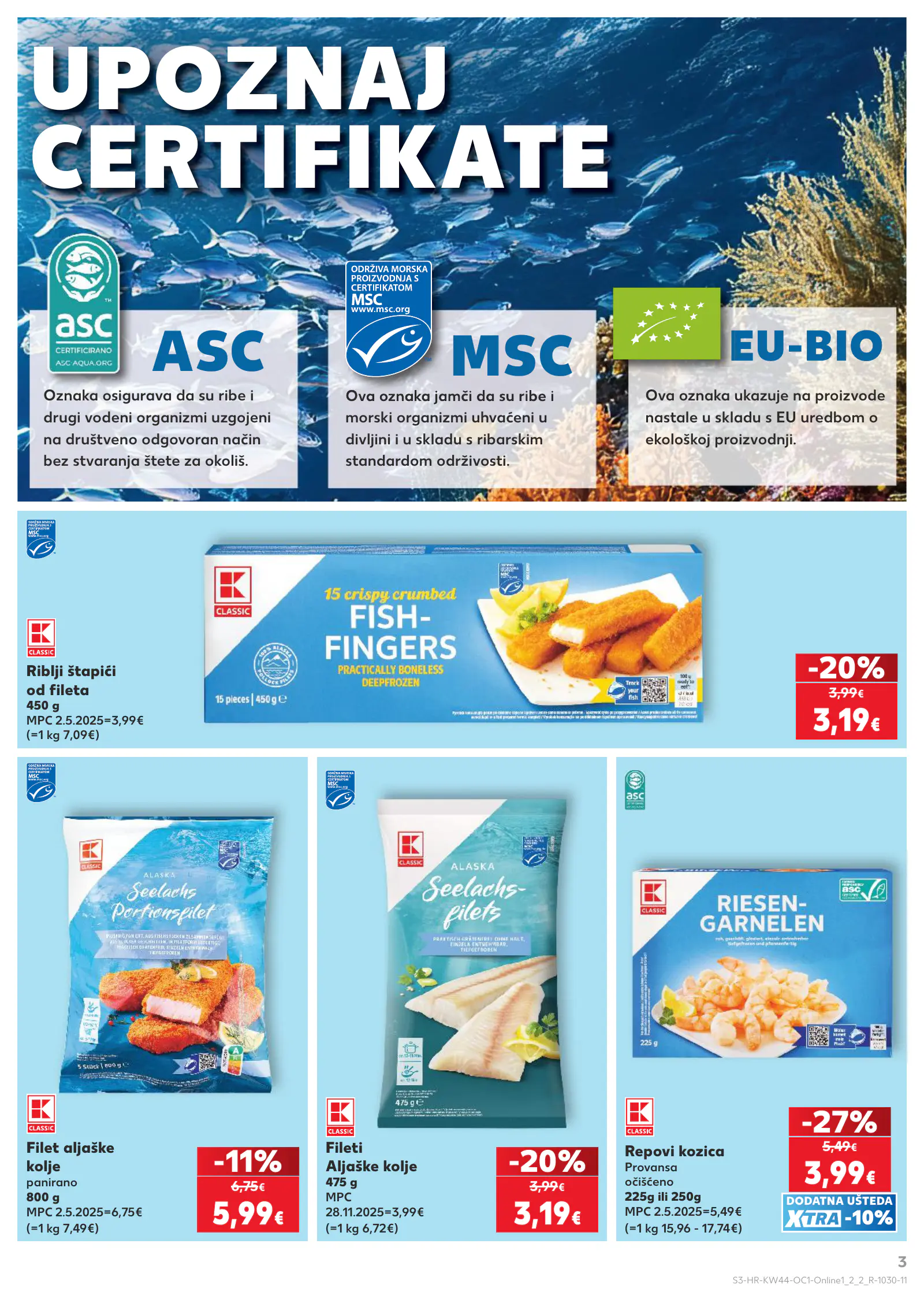 Kaufland Horvátország akciós újság, 3. oldal (okt. 28. – nov. 3.)