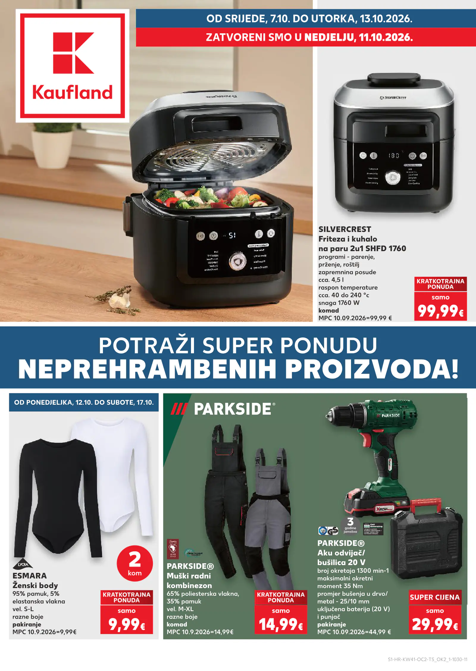 Kaufland Horvátország akciós újság (2), 1. oldal (okt. 7–13.)