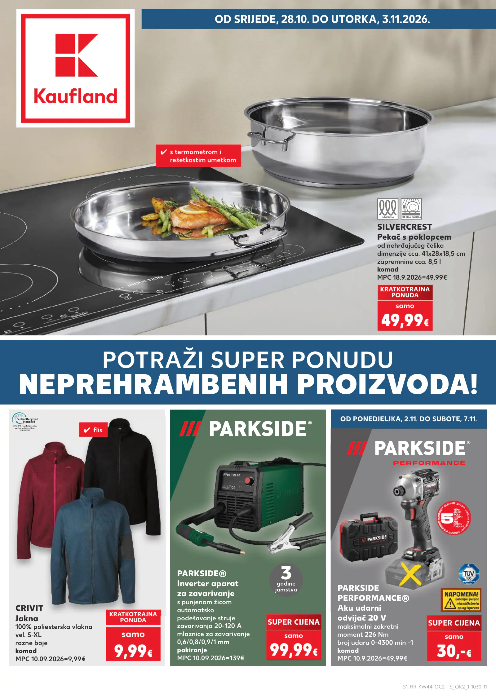 Kaufland Horvátország akciós újság (2), 1. oldal (okt. 28. – nov. 3.)
