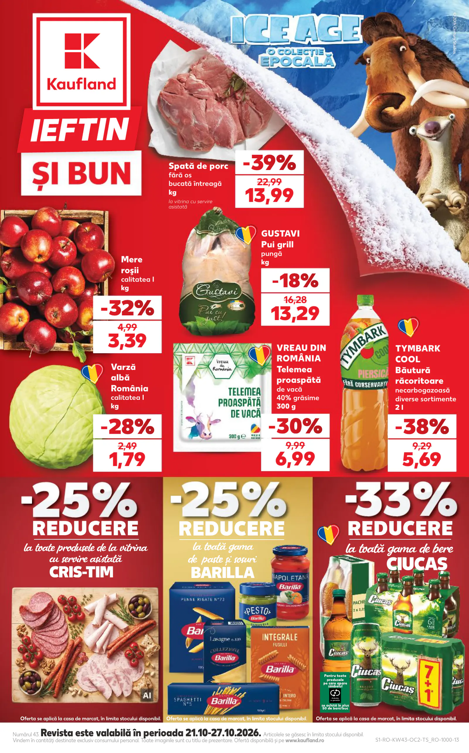 Kaufland Románia akciós újság, 1. oldal (okt. 21–27.)