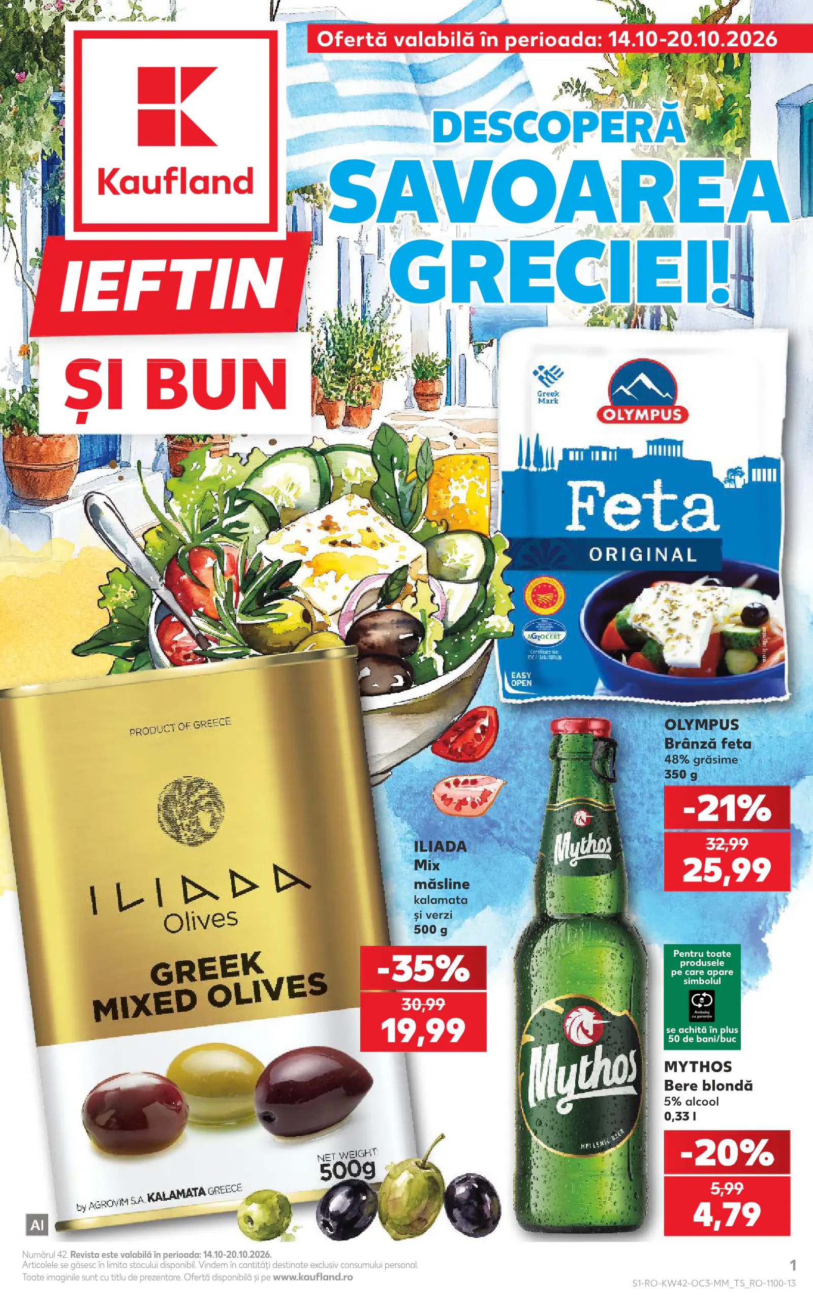 Kaufland Románia akciós újság (2), 1. oldal (okt. 14–20.)