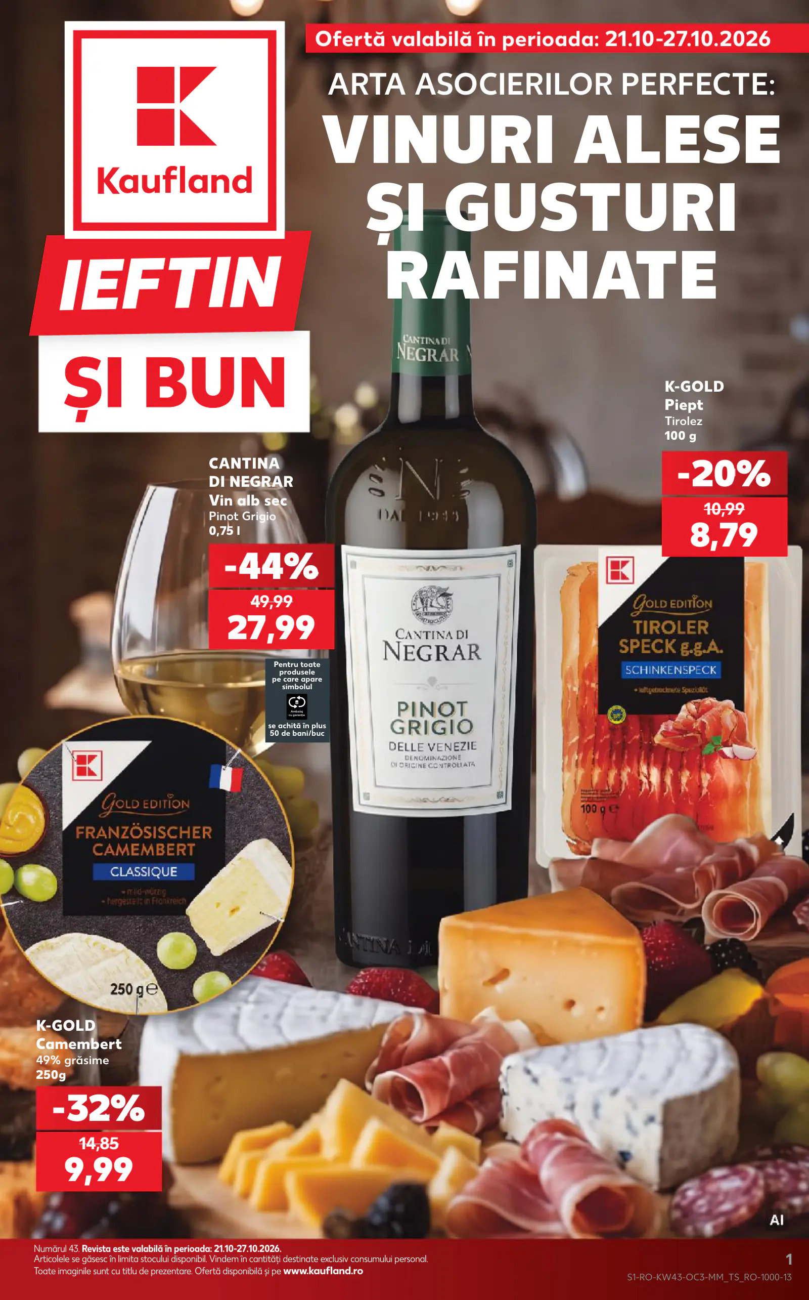 Kaufland Románia akciós újság (2), 1. oldal (okt. 21–27.)