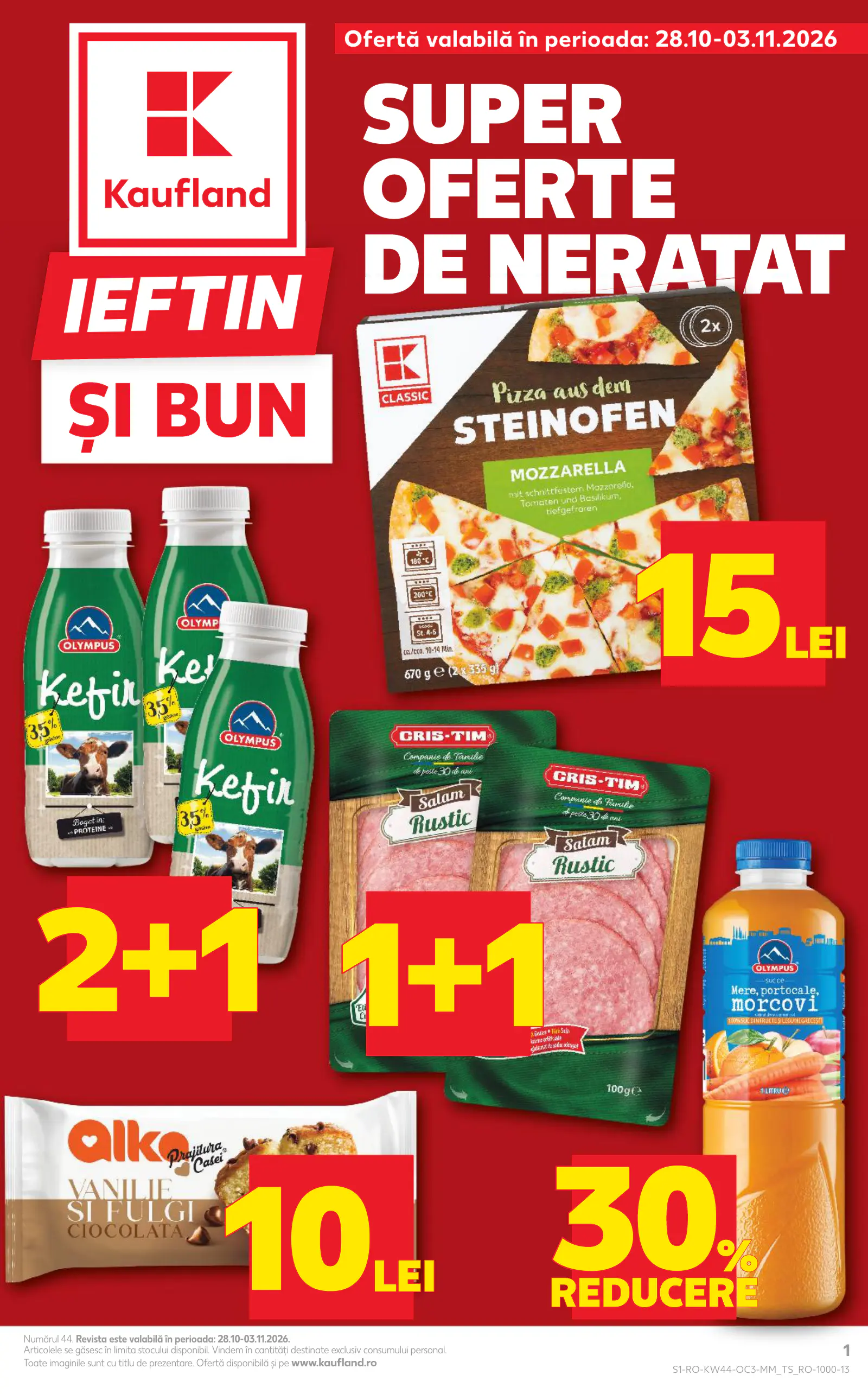Kaufland Románia akciós újság (2), 1. oldal (okt. 28. – nov. 3.)