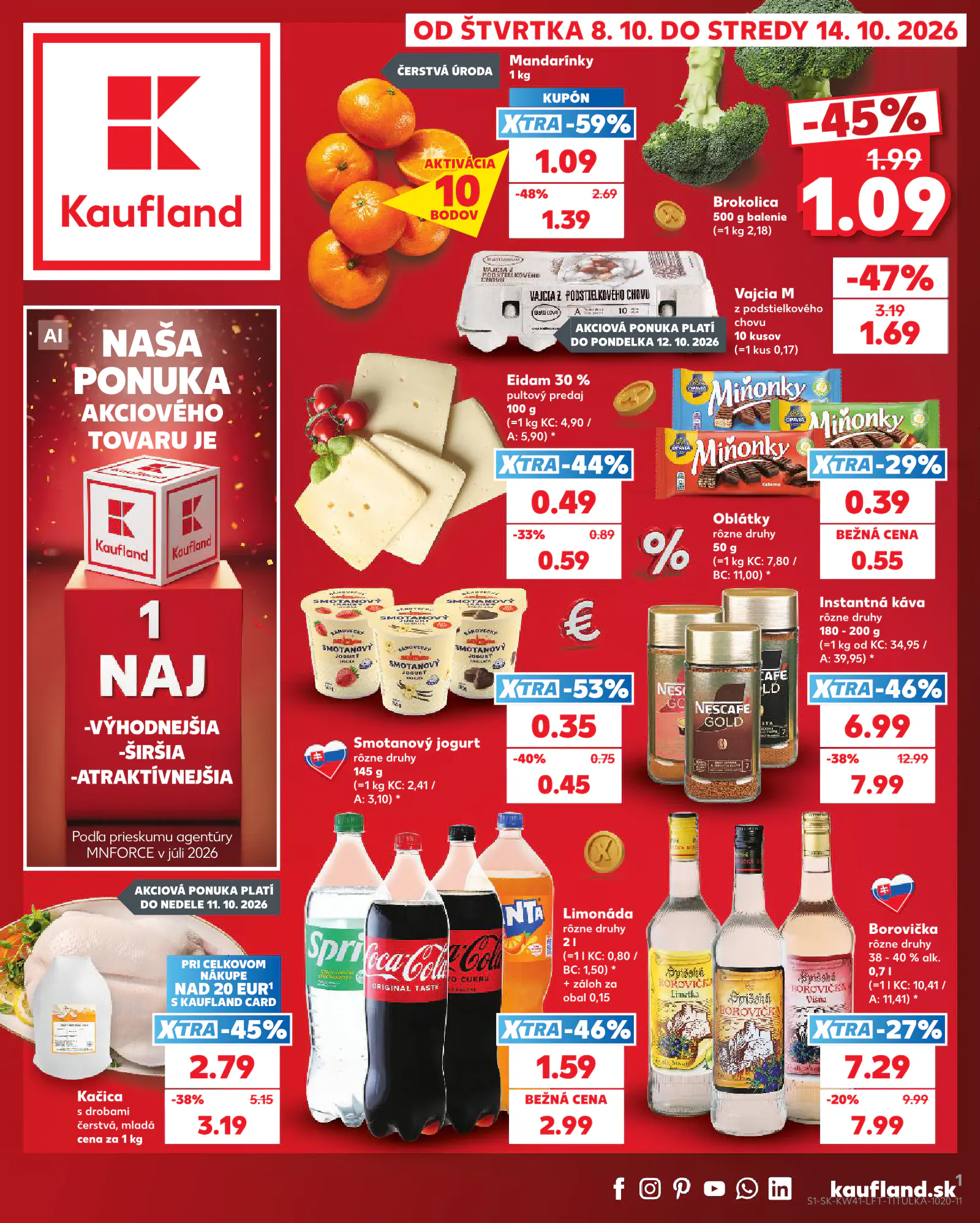 Kaufland Szlovákia KDZ, 1. oldal (okt. 8–14.)