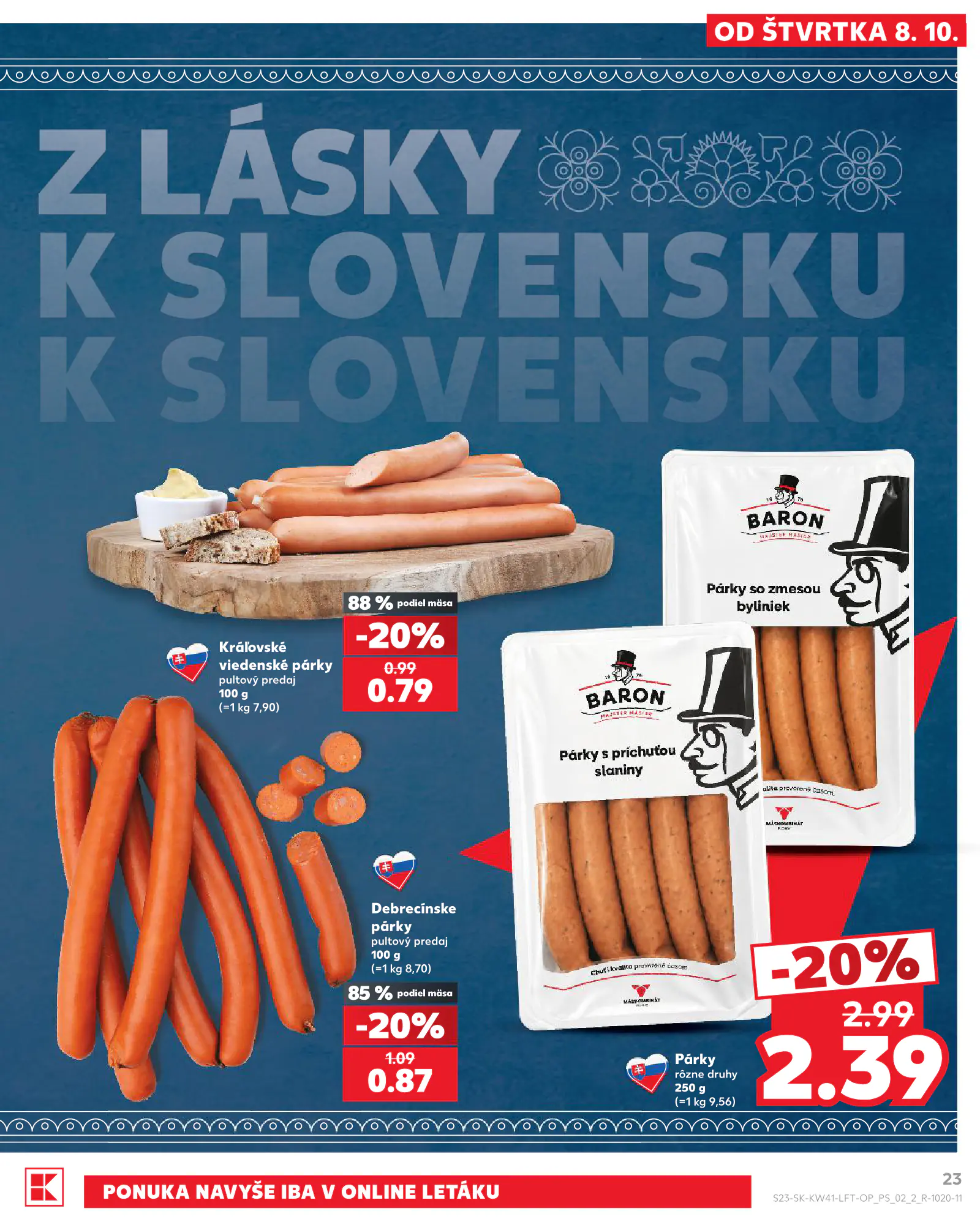 Kaufland Szlovákia KDZ, 23. oldal (okt. 8–14.)