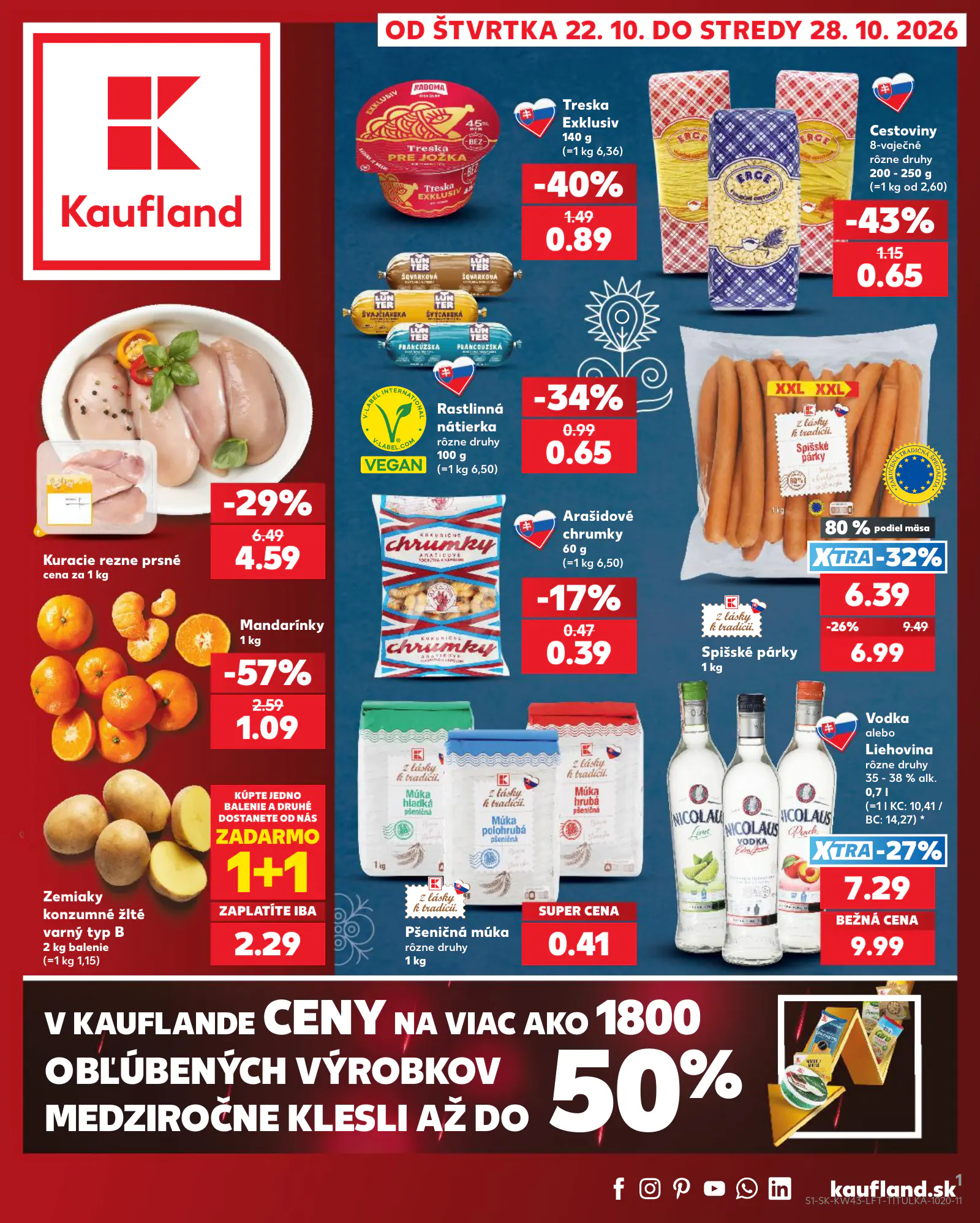 Kaufland Szlovákia KDZ, 1. oldal (okt. 22–28.)