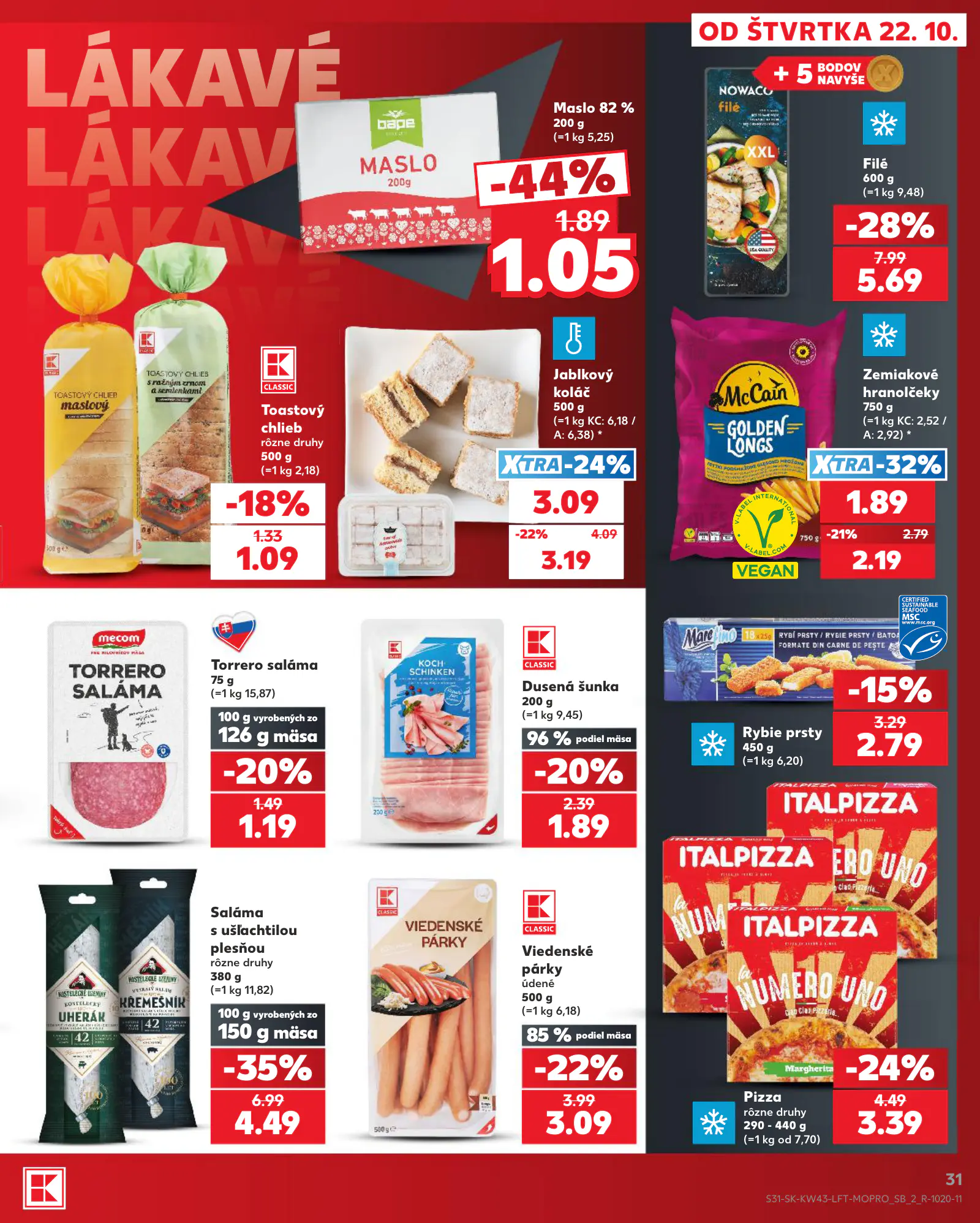 Kaufland Szlovákia KDZ, 31. oldal (okt. 22–28.)
