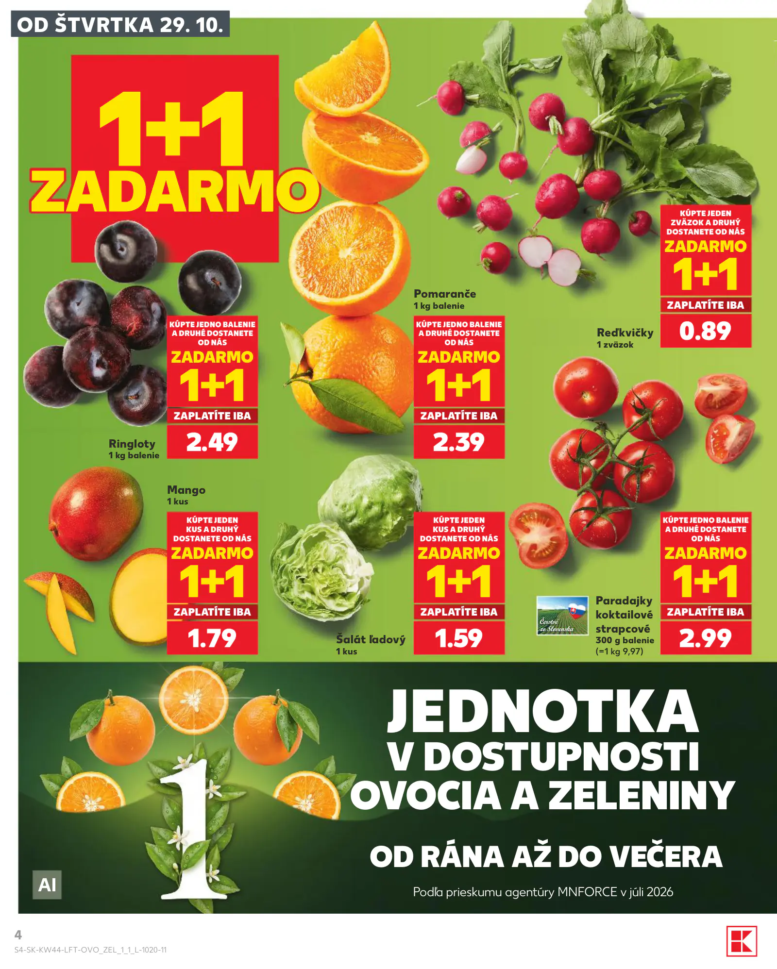 Kaufland Szlovákia KDZ, 4. oldal (okt. 29. – nov. 4.)