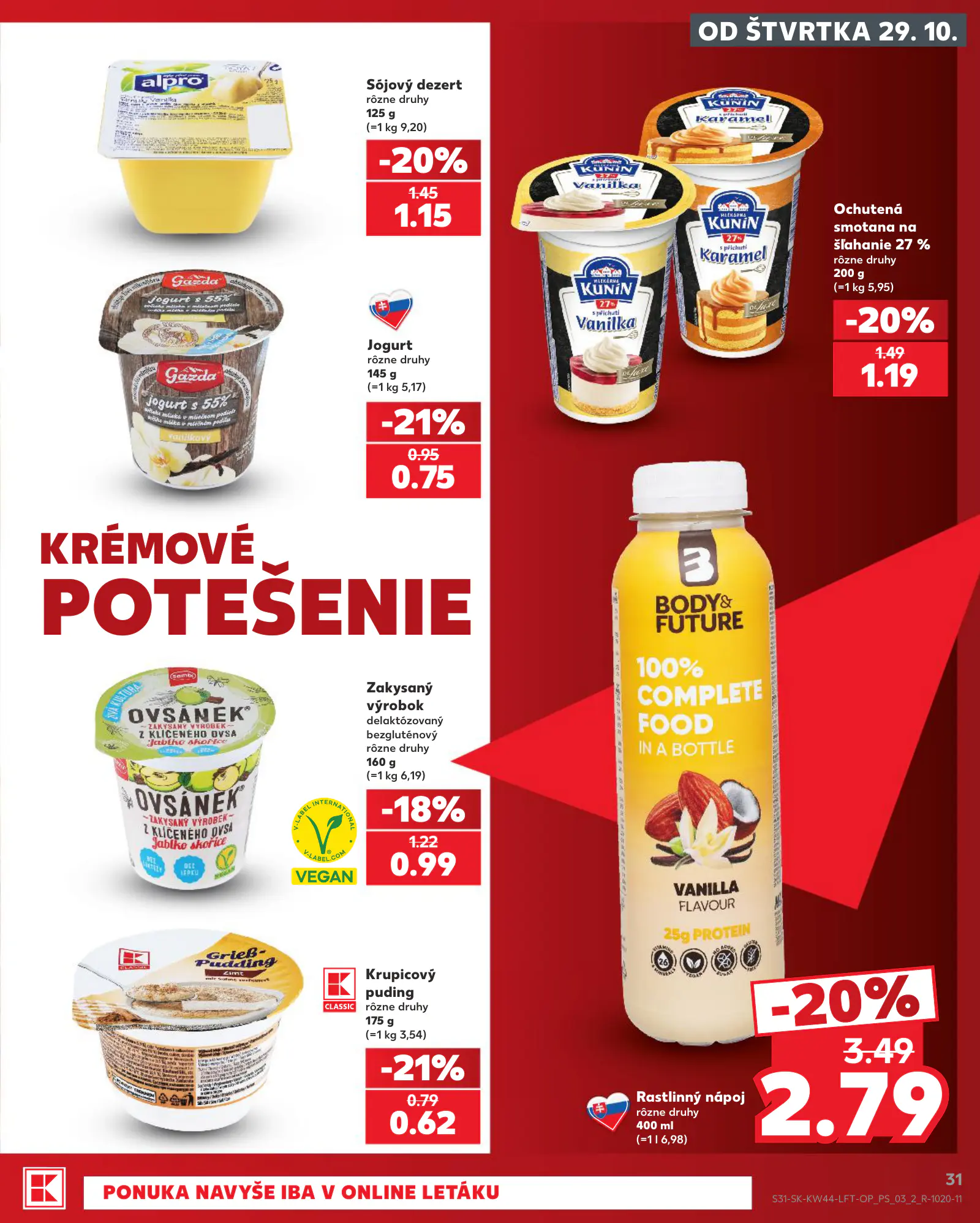 Kaufland Szlovákia KDZ, 31. oldal (okt. 29. – nov. 4.)
