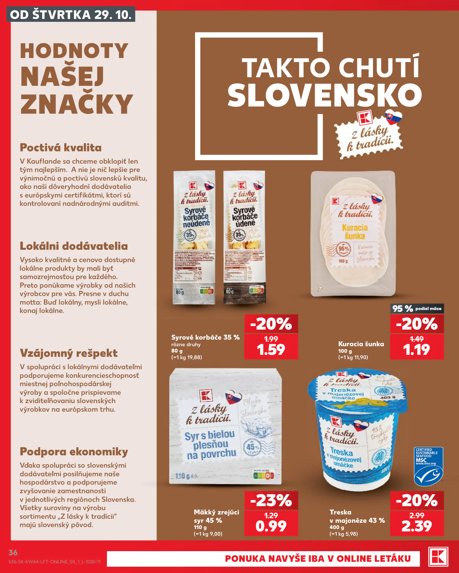 Kaufland Szlovákia KDZ, 36. oldal (okt. 29. – nov. 4.)