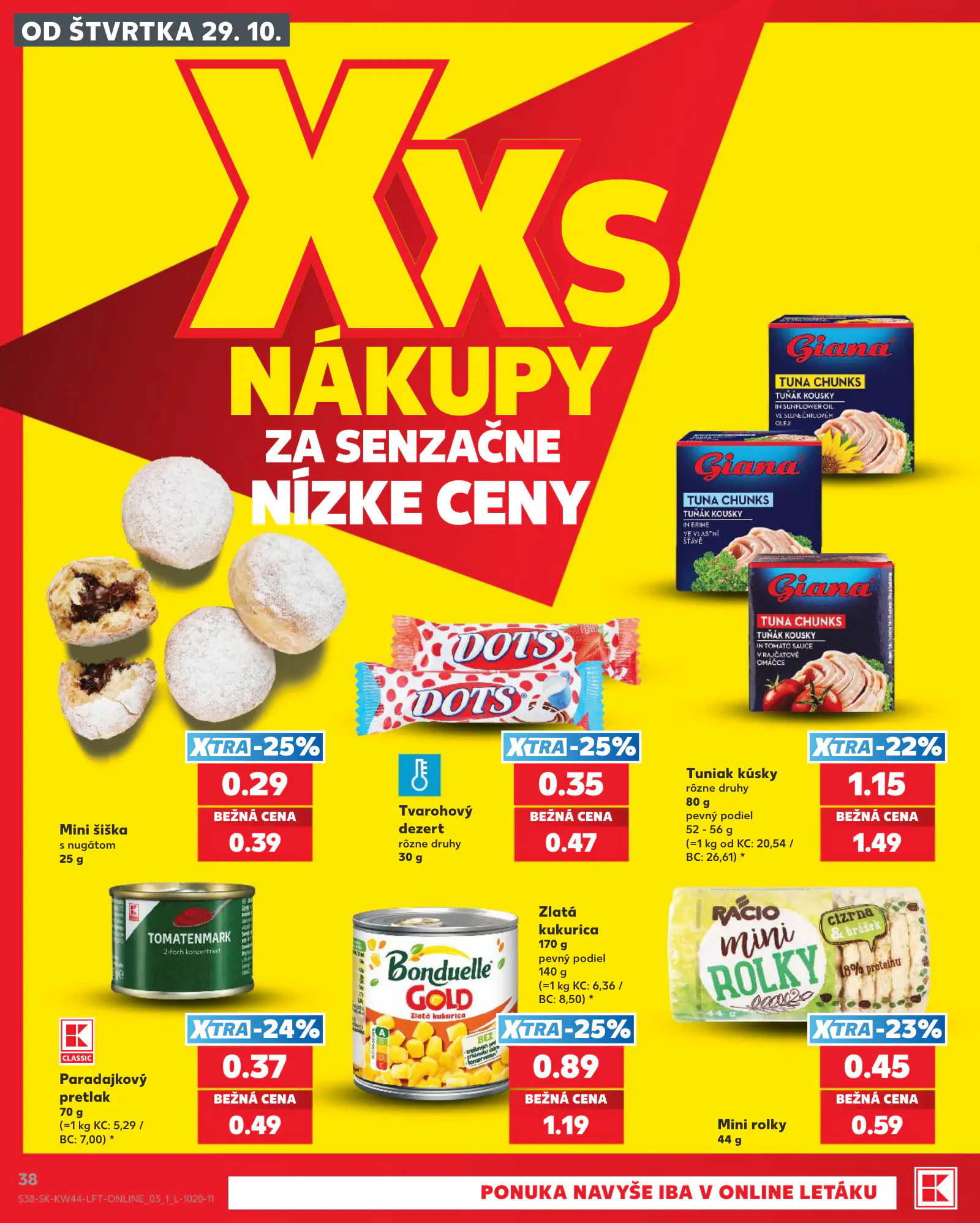 Kaufland Szlovákia KDZ, 38. oldal (okt. 29. – nov. 4.)