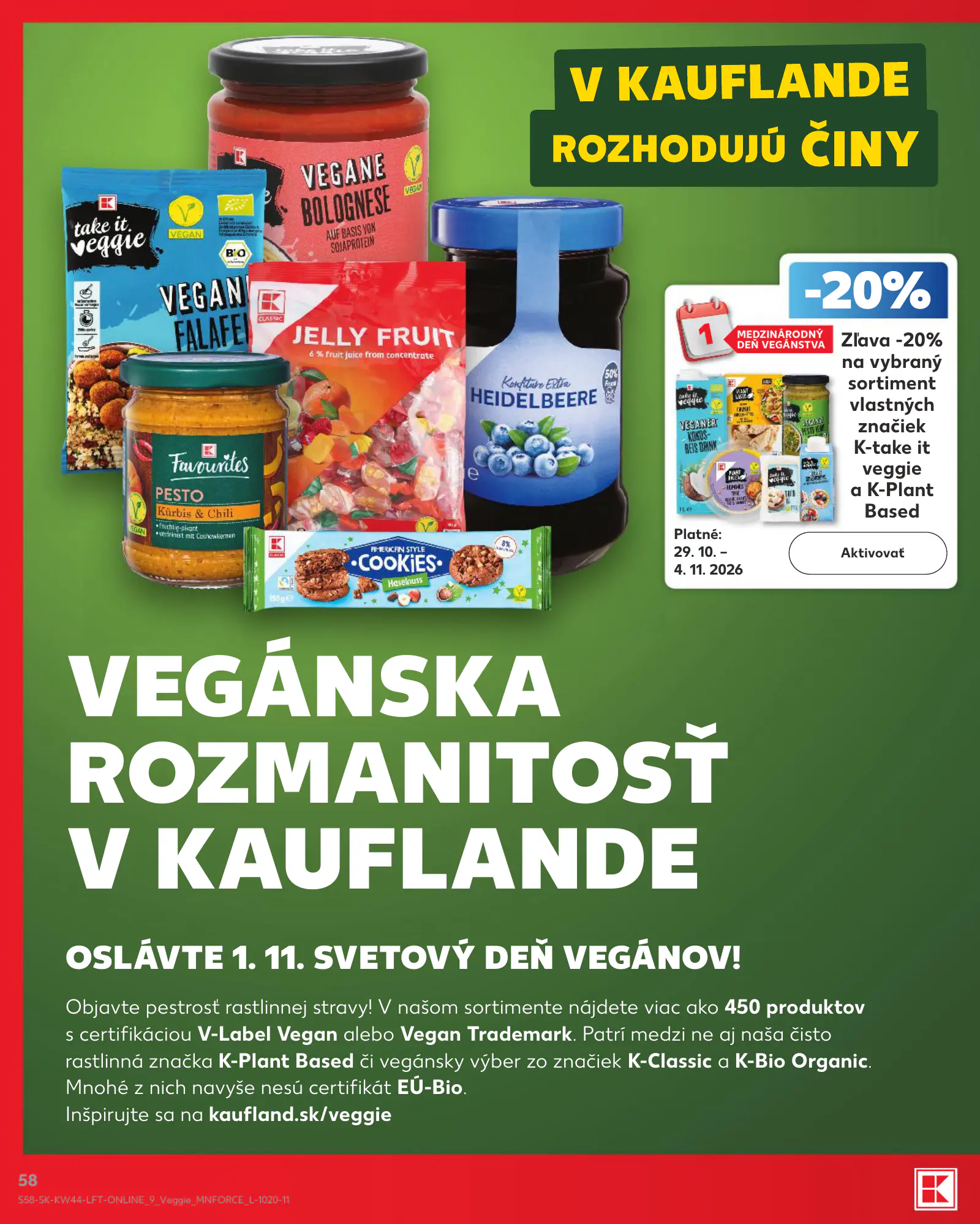 Kaufland Szlovákia KDZ, 58. oldal (okt. 29. – nov. 4.)