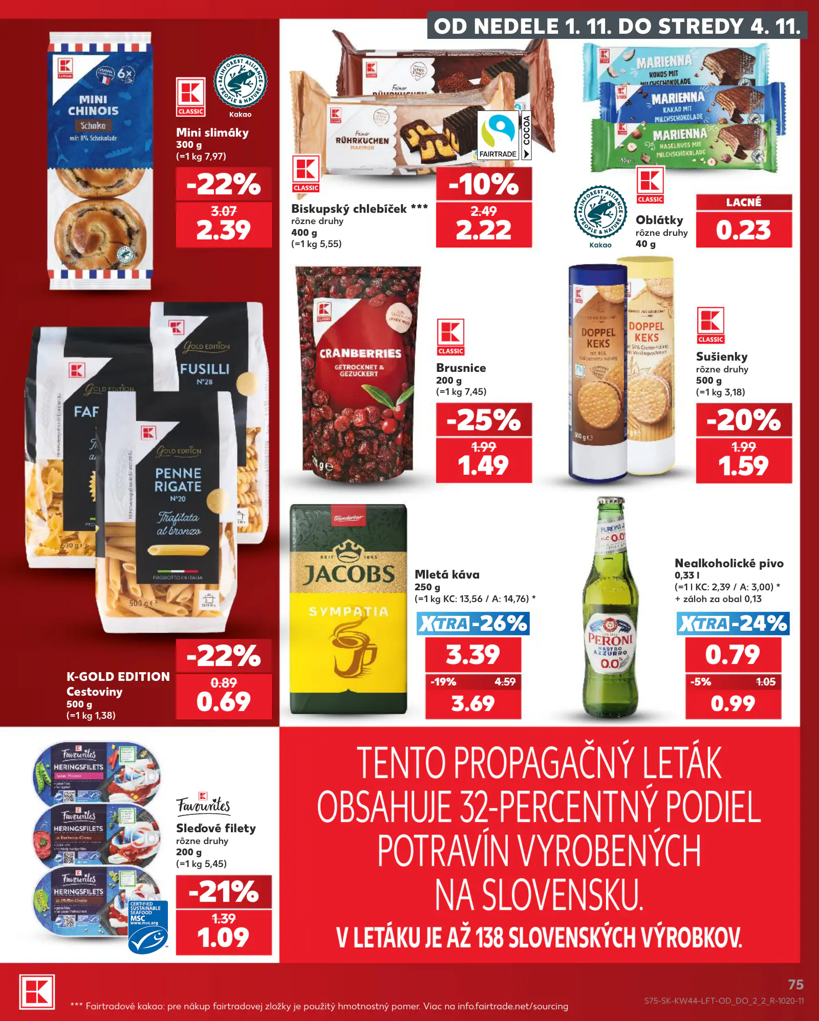 Kaufland Szlovákia KDZ, 75. oldal (okt. 29. – nov. 4.)
