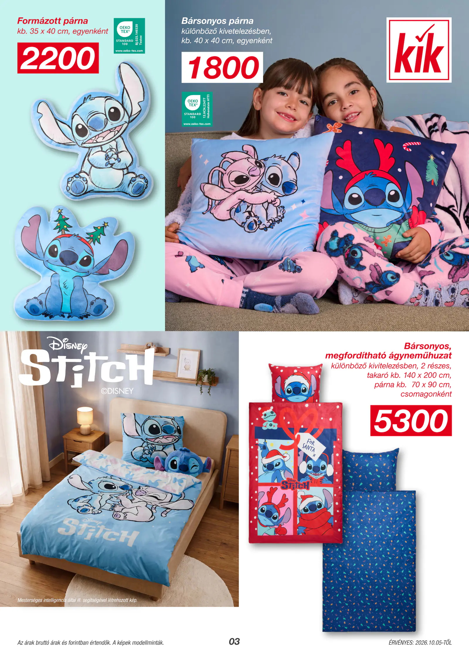Kik Textil akciós újság, 3. oldal (okt. 5-étől)
