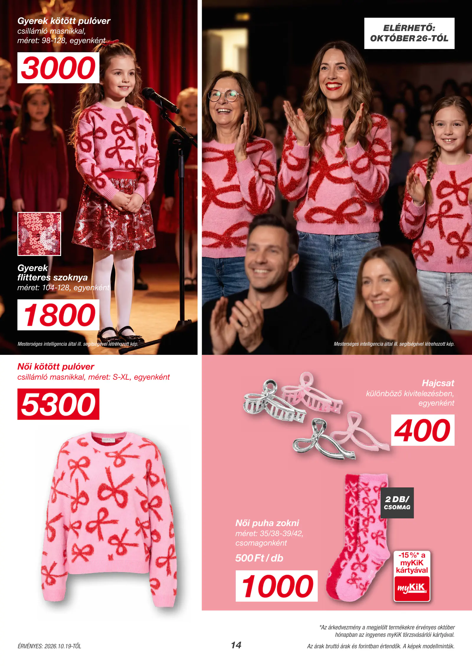 Kik Textil akciós újság, 14. oldal (okt. 19-étől)