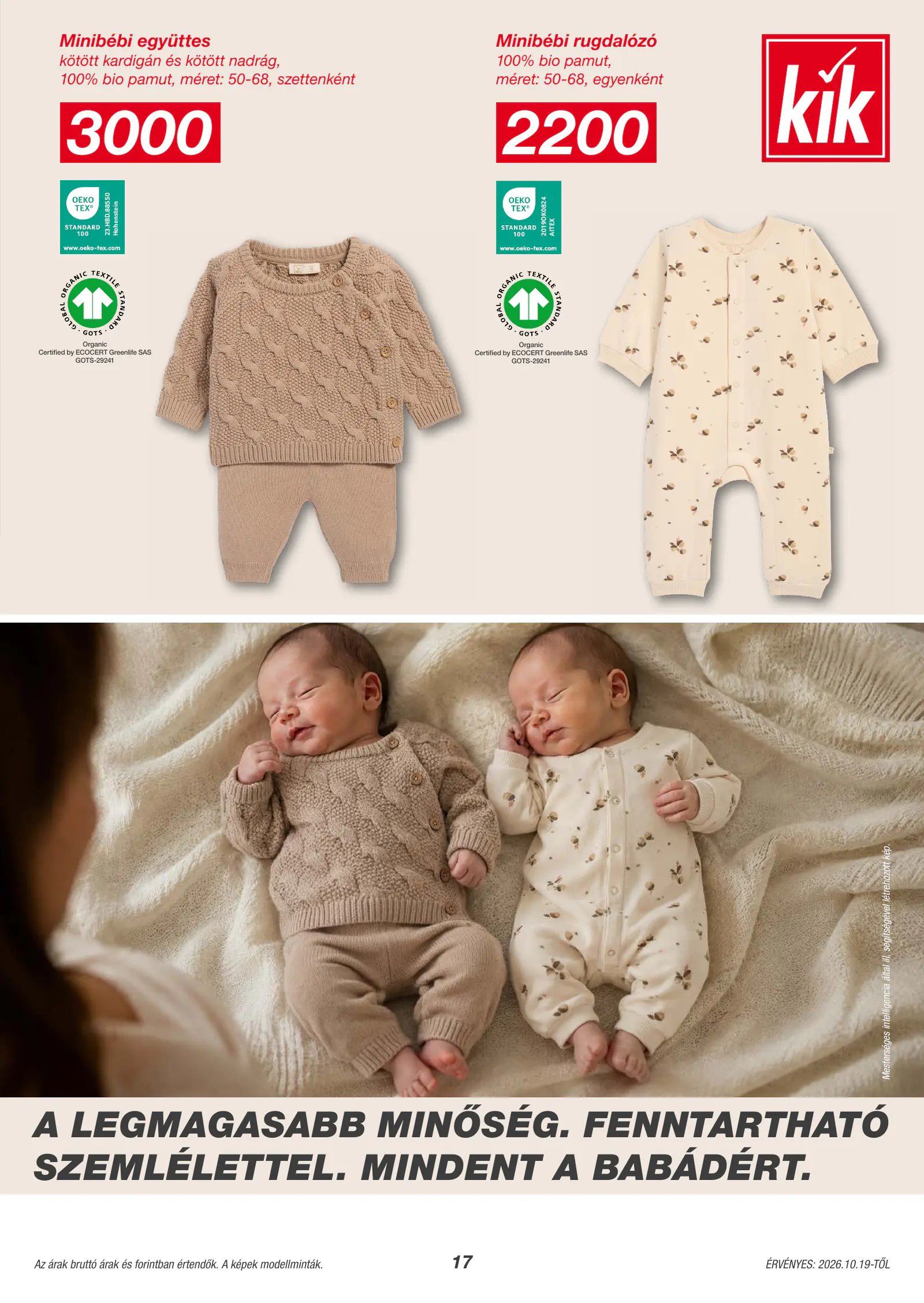 Kik Textil akciós újság, 17. oldal (okt. 19-étől)