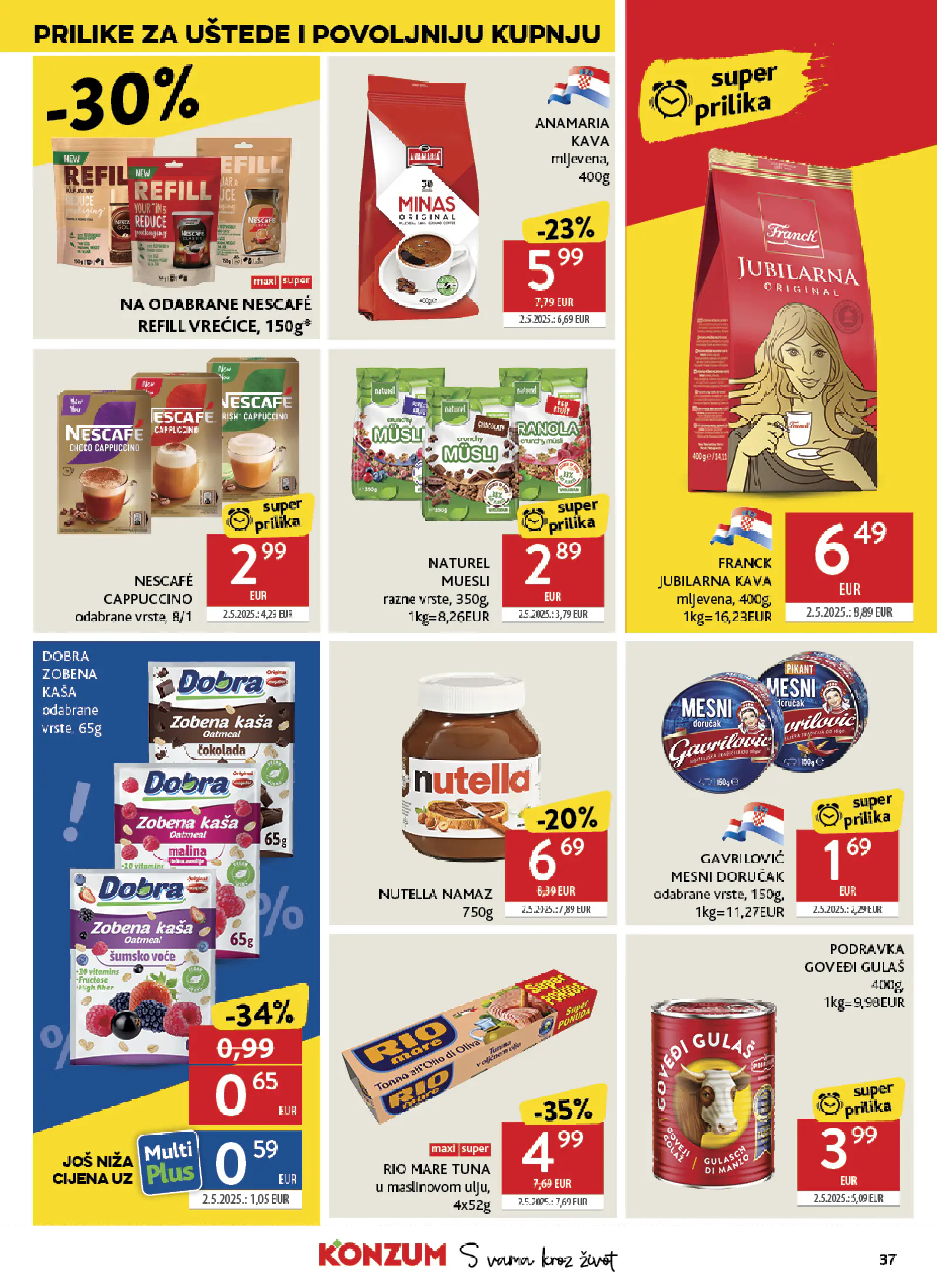 Konzum Horvátország Katalog, 37. oldal (okt. 14–20.)