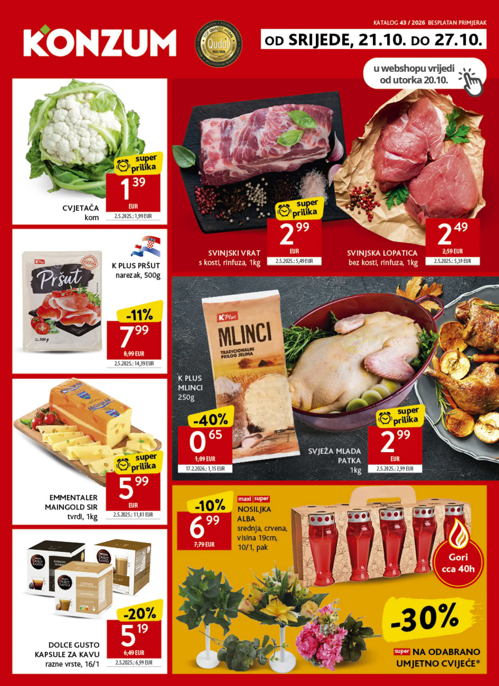 Konzum Horvátország Katalog (2), 1. oldal (okt. 21–27.)