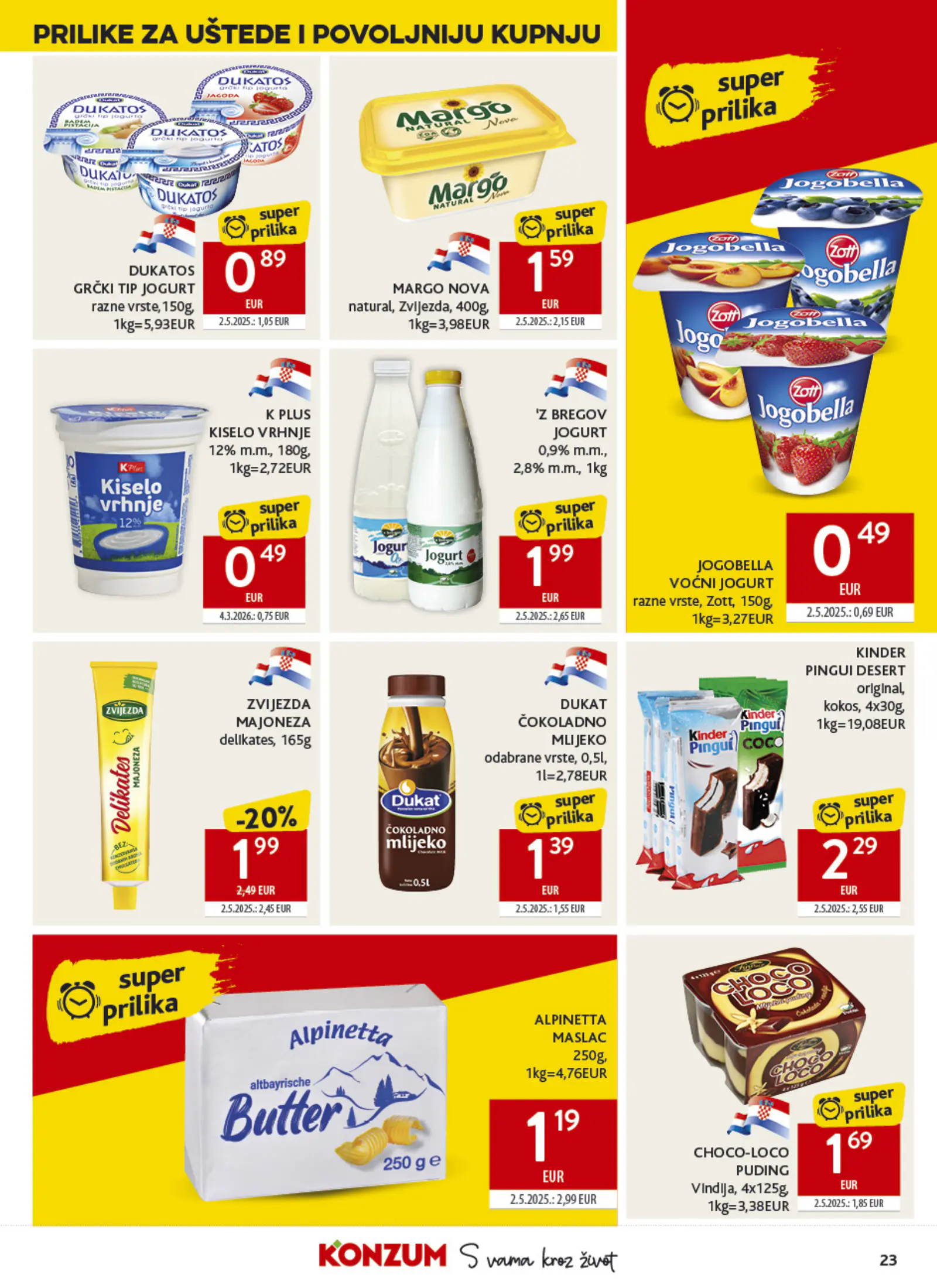 Konzum Horvátország Katalog, 23. oldal (okt. 28. – nov. 3.)