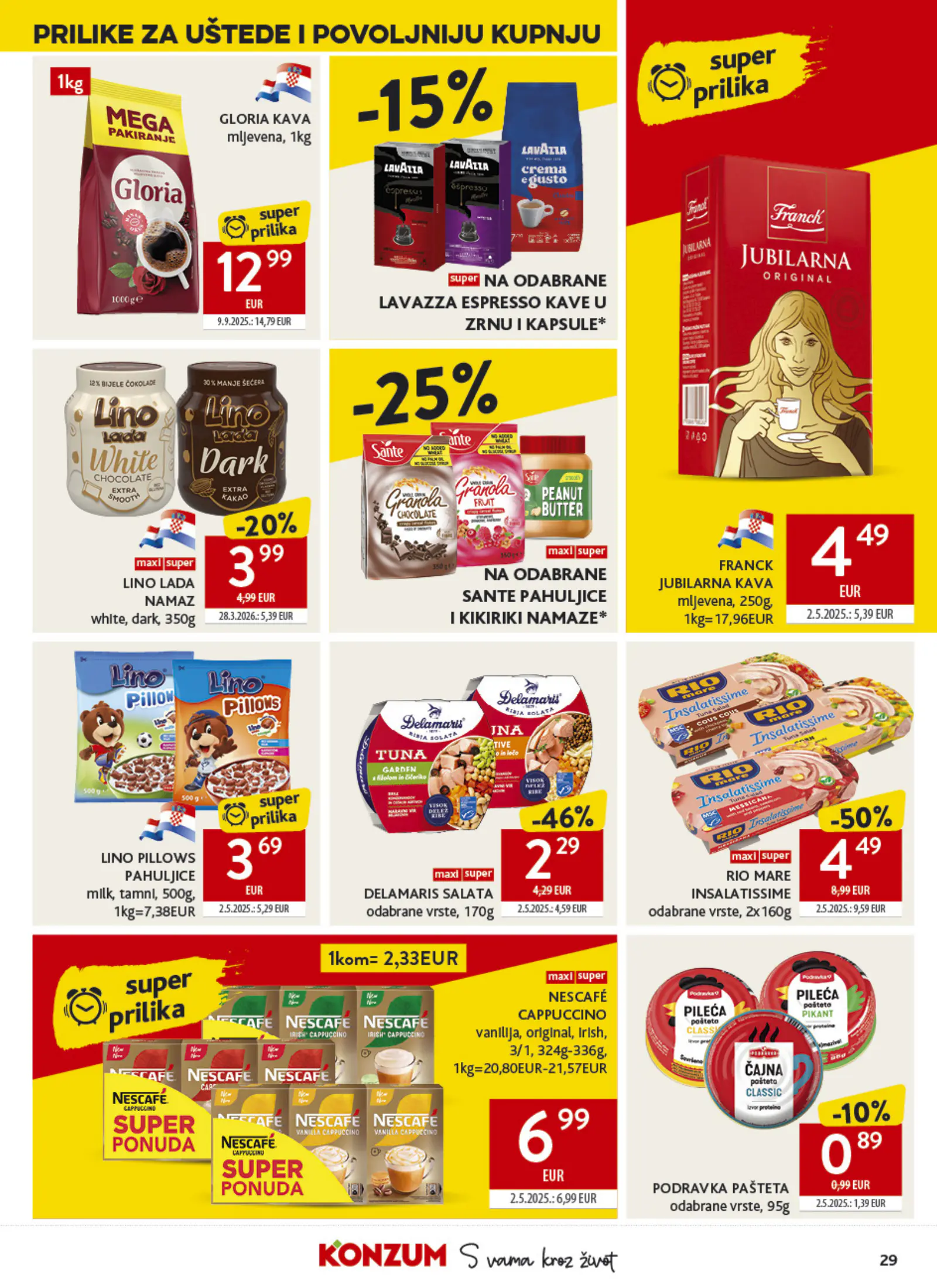 Konzum Horvátország Katalog, 29. oldal (okt. 28. – nov. 3.)