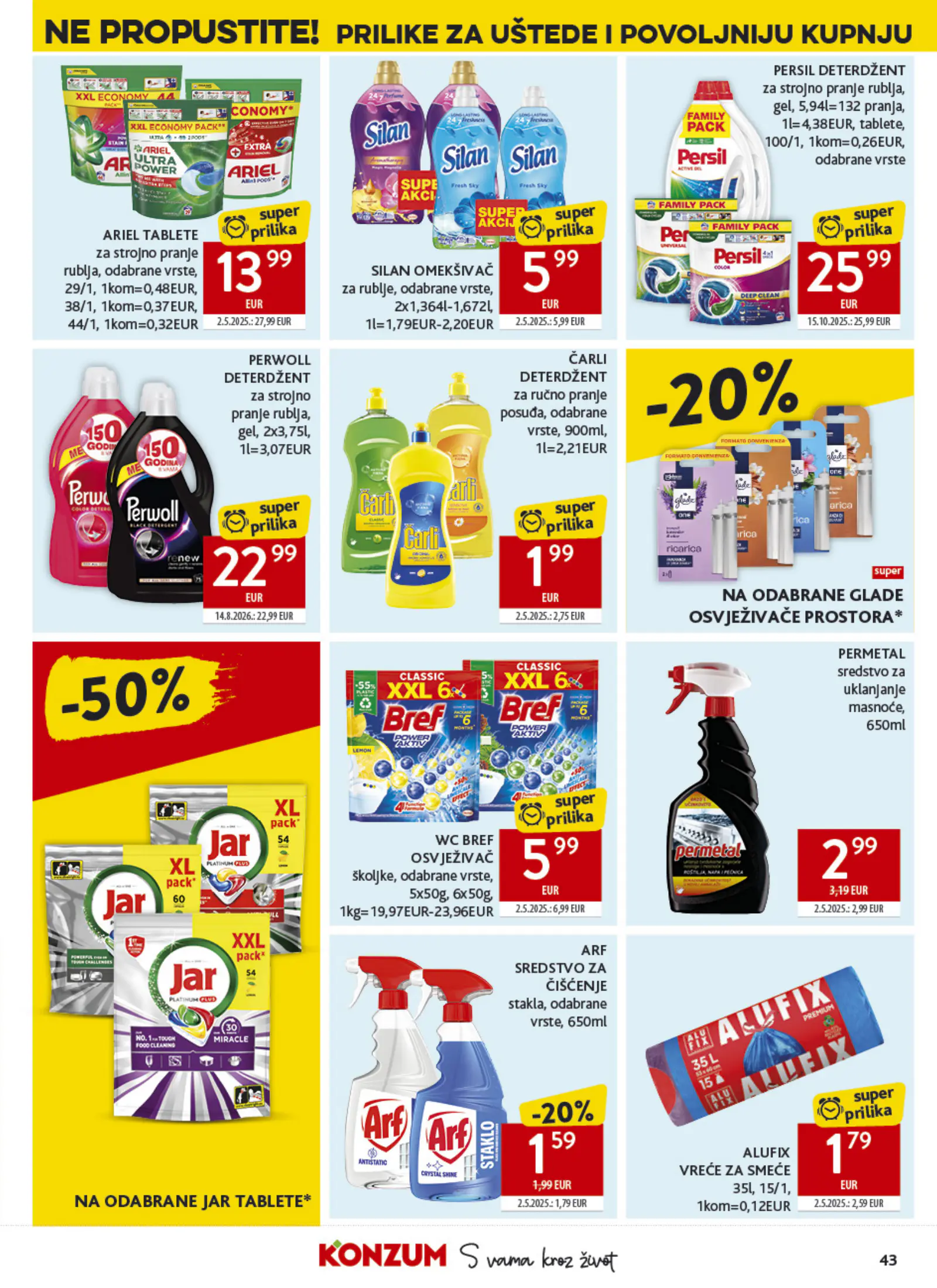 Konzum Horvátország Katalog, 43. oldal (okt. 28. – nov. 3.)