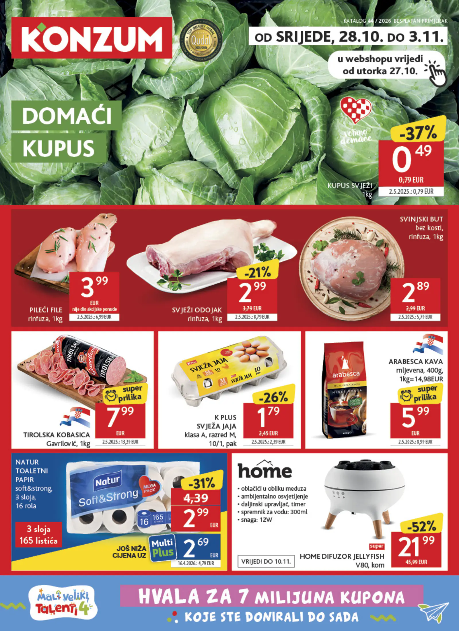 Konzum Horvátország Katalog (2), 1. oldal (okt. 28. – nov. 3.)
