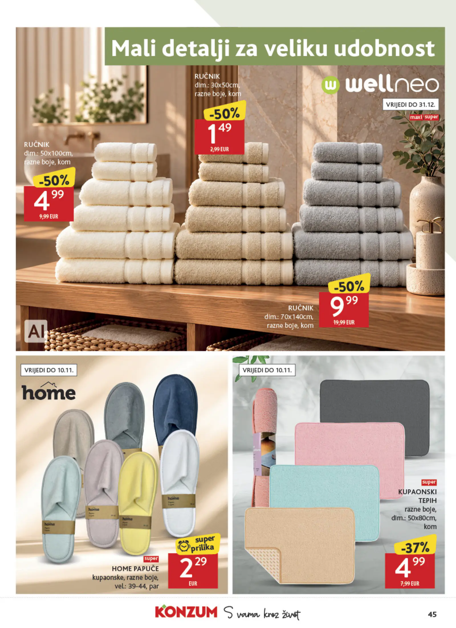 Konzum Horvátország Katalog (2), 45. oldal (okt. 28. – nov. 3.)