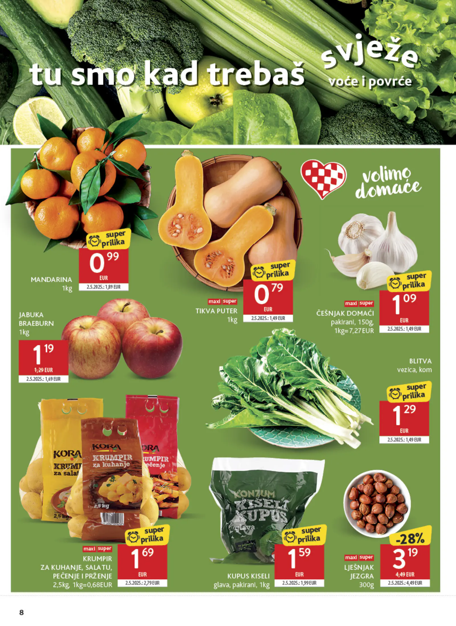 Konzum Horvátország Katalog, 8. oldal (okt. 28. – nov. 3.)
