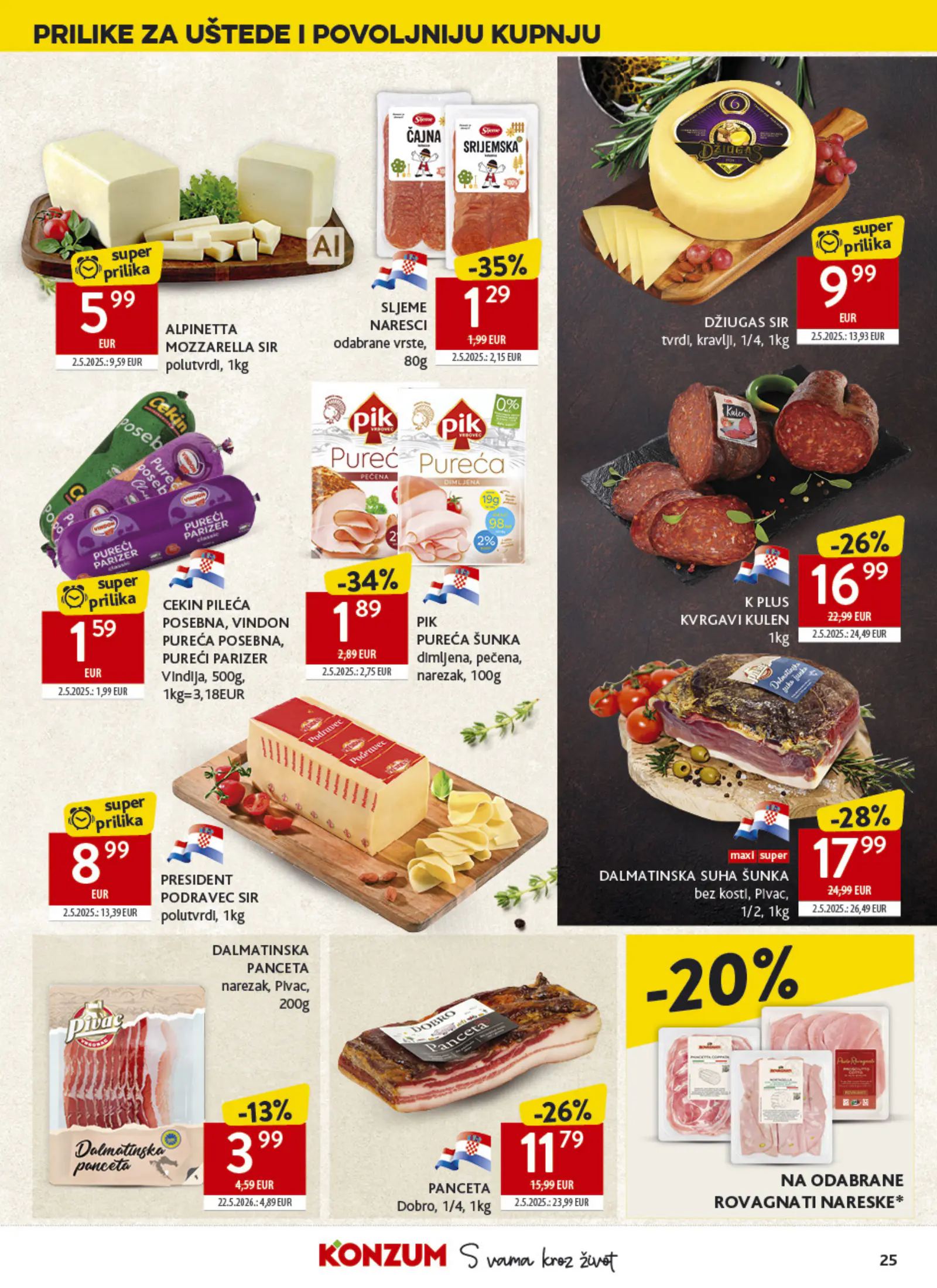 Konzum Horvátország Katalog, 25. oldal (okt. 28. – nov. 3.)
