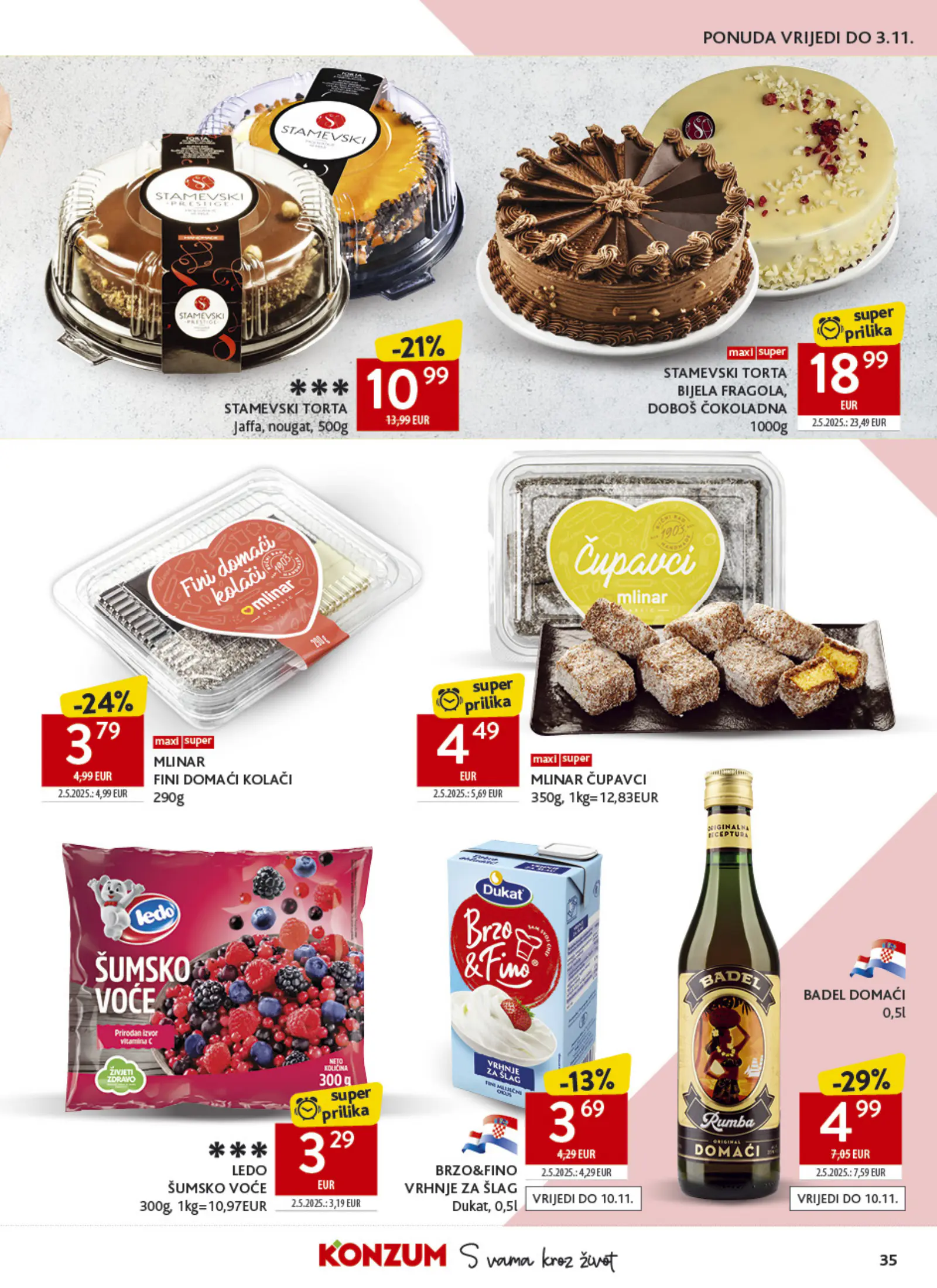 Konzum Horvátország Katalog, 35. oldal (okt. 28. – nov. 3.)
