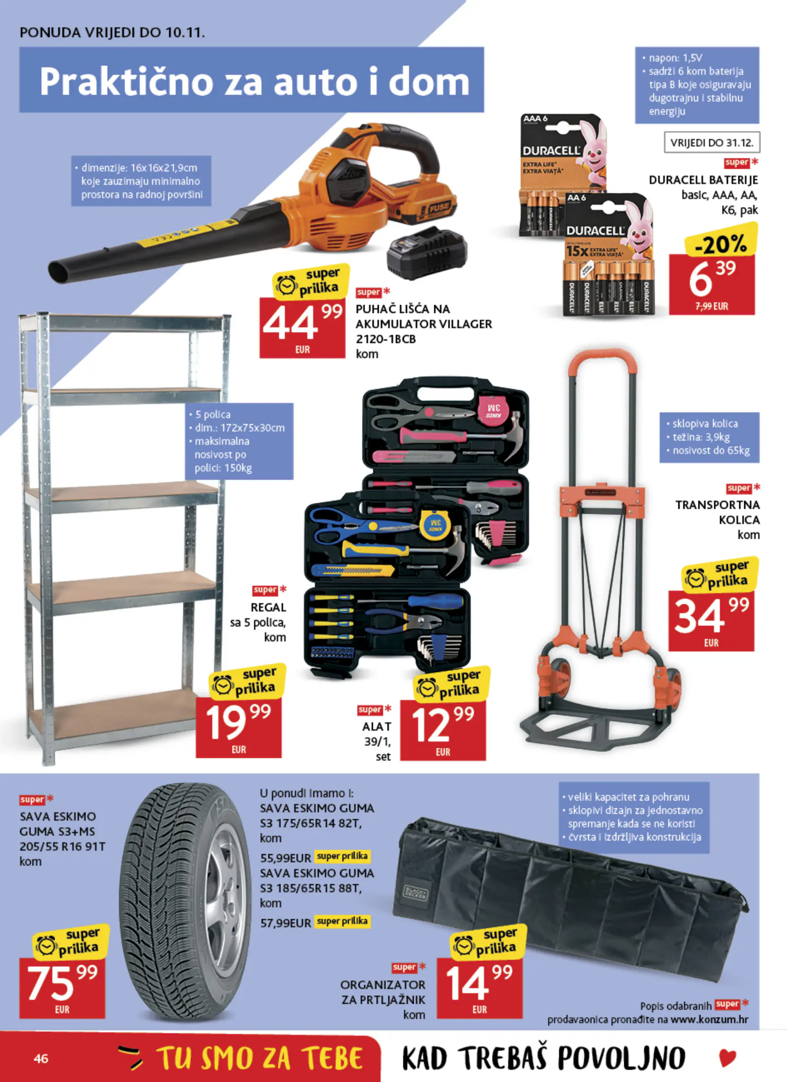 Konzum Horvátország Katalog, 46. oldal (okt. 28. – nov. 3.)