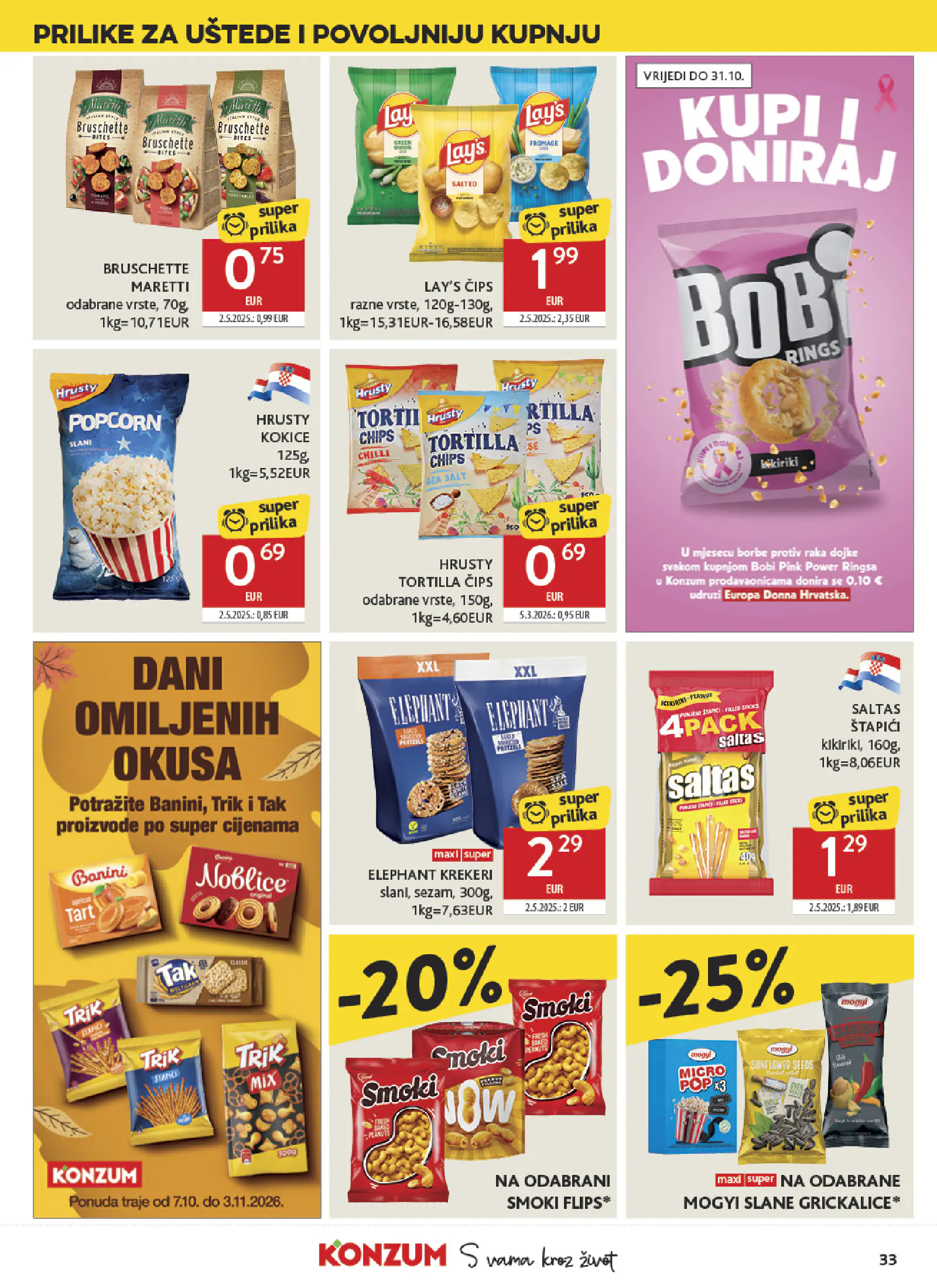 Konzum Horvátország Katalog, 33. oldal (okt. 7–13.)
