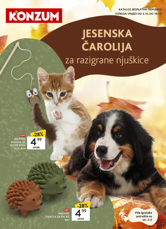 Konzum Horvátország Tematski katalog ljubimci – okt. 5–18.