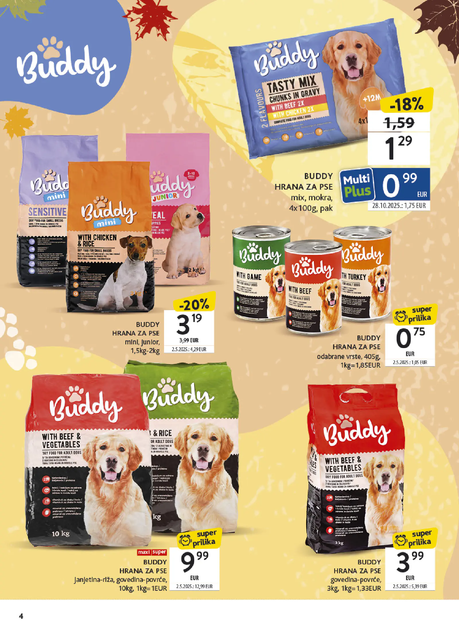 Konzum Horvátország Tematski katalog ljubimci, 4. oldal (okt. 5–18.)