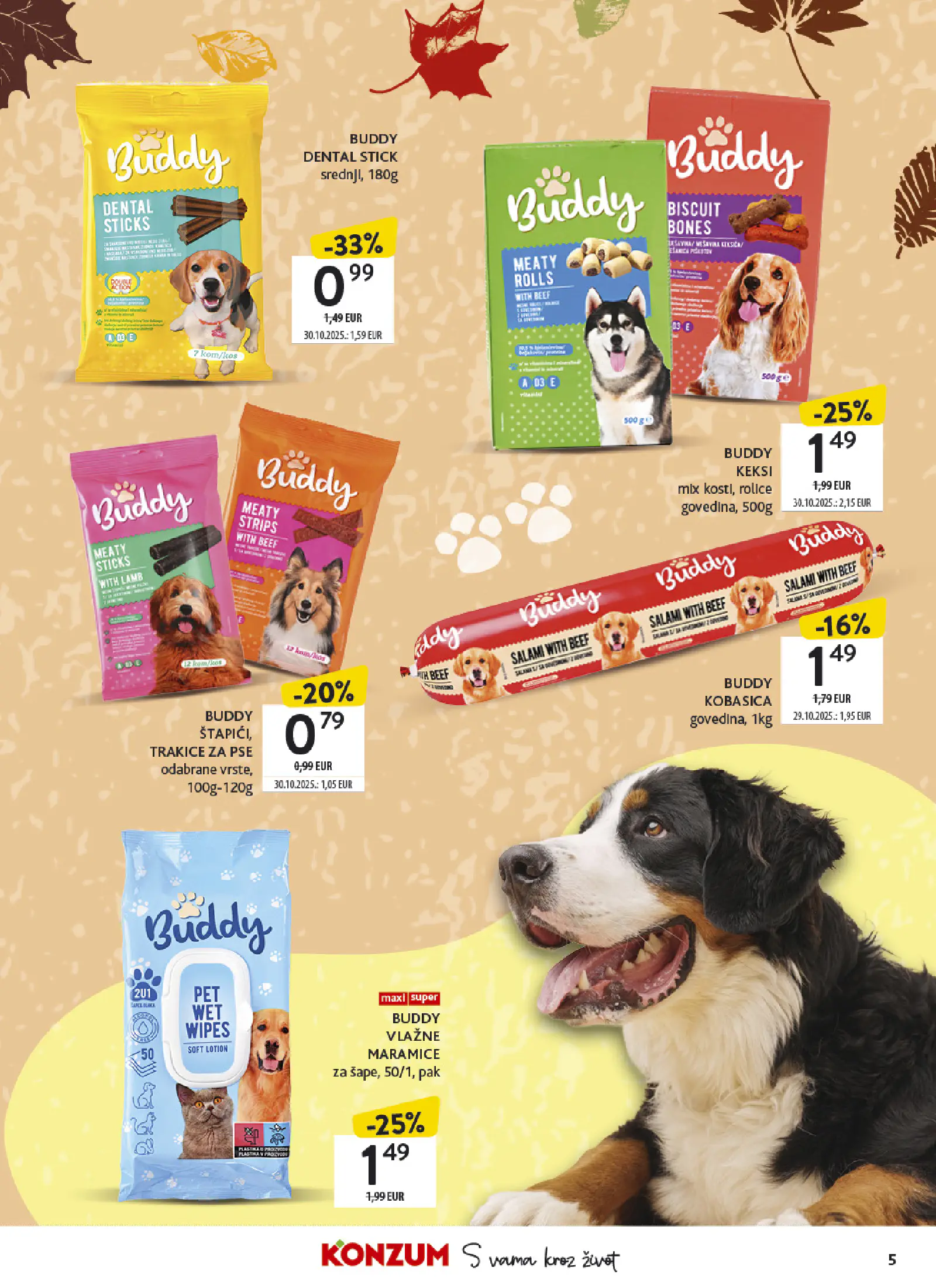 Konzum Horvátország Tematski katalog ljubimci, 5. oldal (okt. 5–18.)