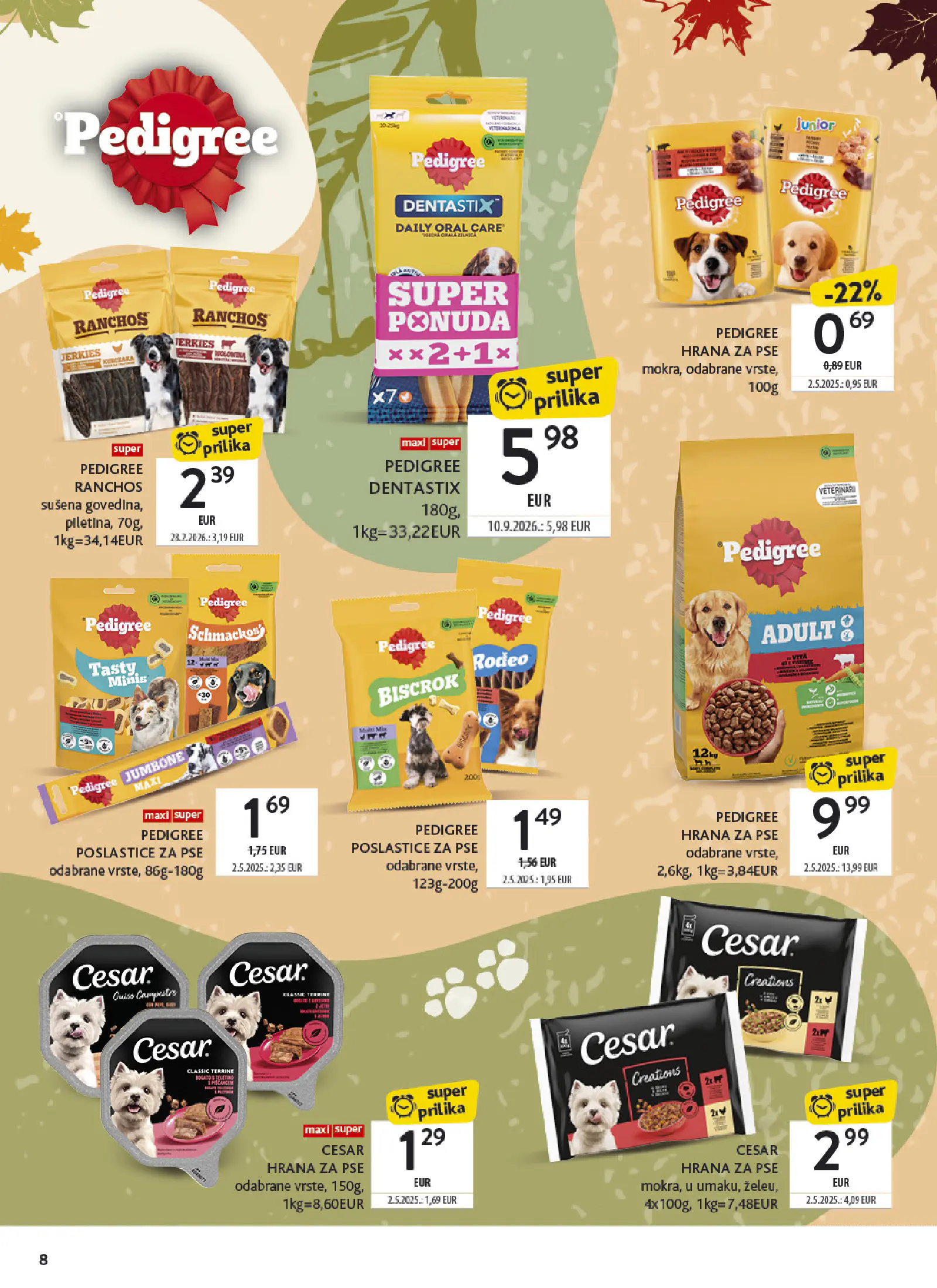 Konzum Horvátország Tematski katalog ljubimci, 8. oldal (okt. 5–18.)