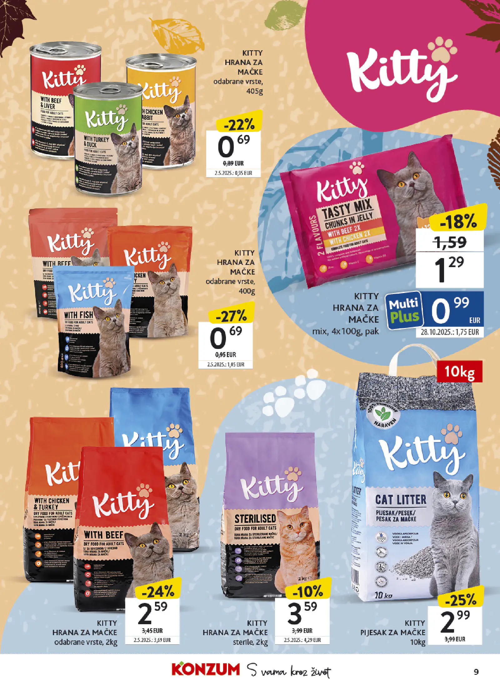 Konzum Horvátország Tematski katalog ljubimci, 9. oldal (okt. 5–18.)