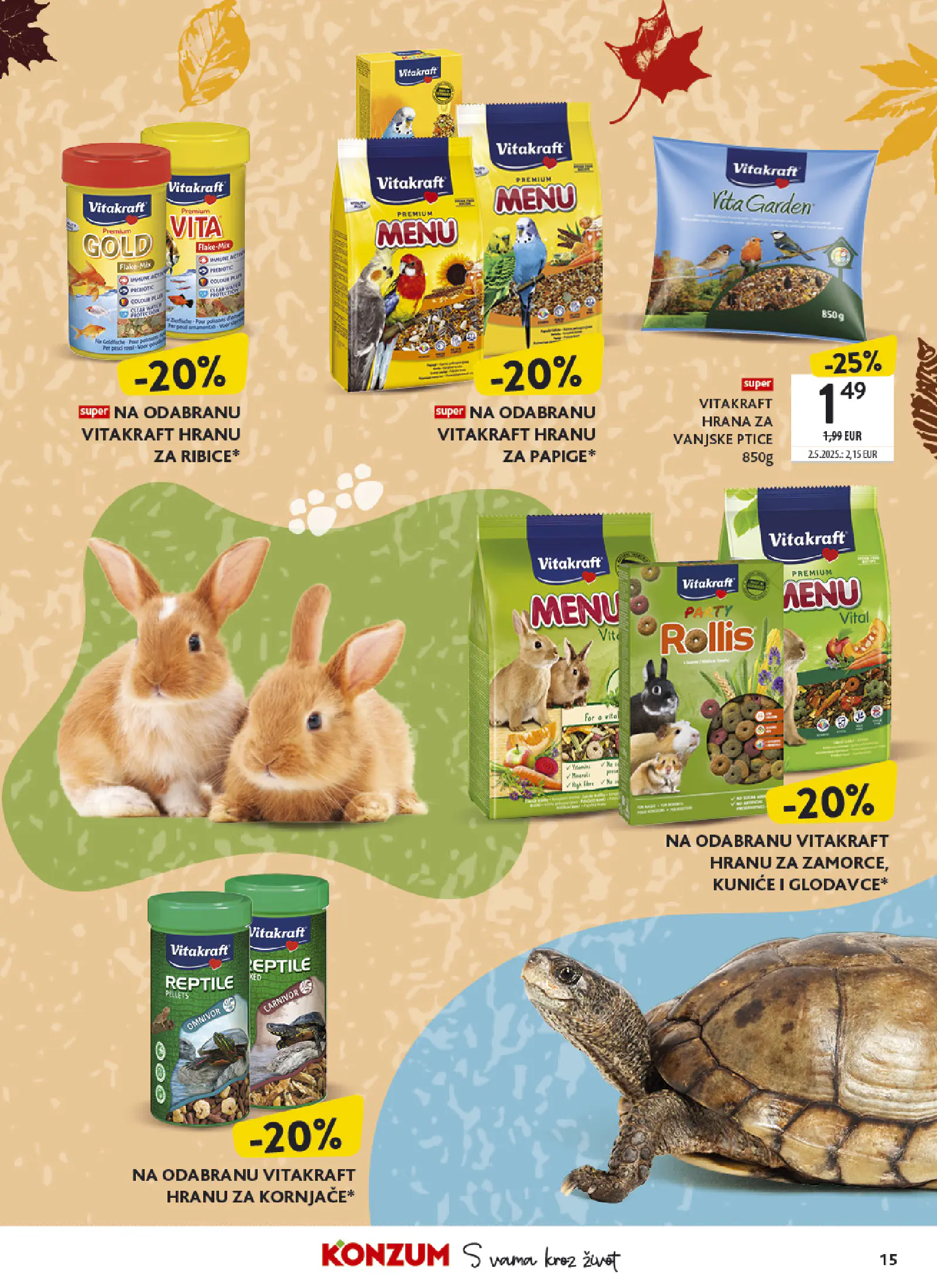 Konzum Horvátország Tematski katalog ljubimci, 15. oldal (okt. 5–18.)