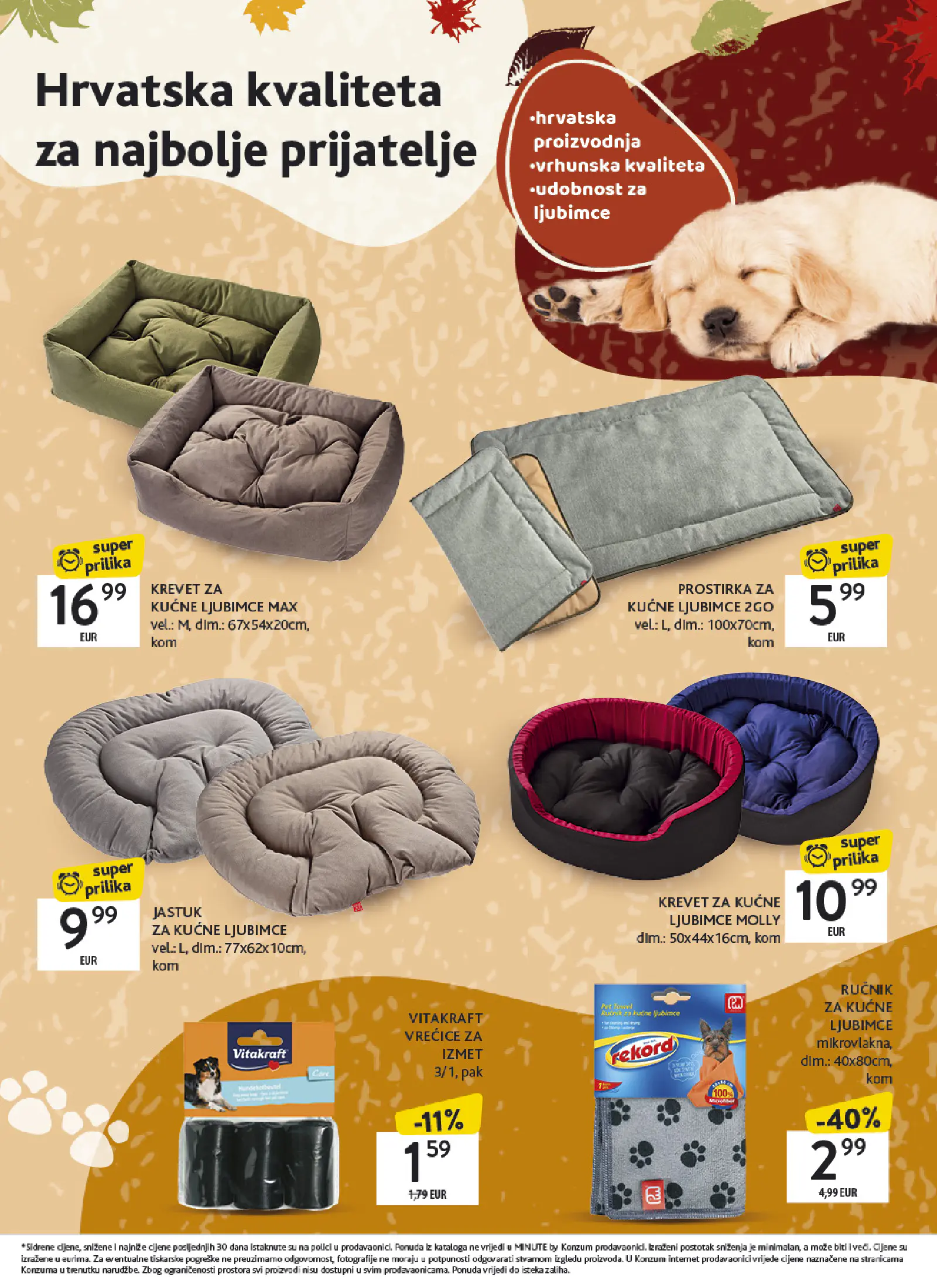 Konzum Horvátország Tematski katalog ljubimci, 16. oldal (okt. 5–18.)