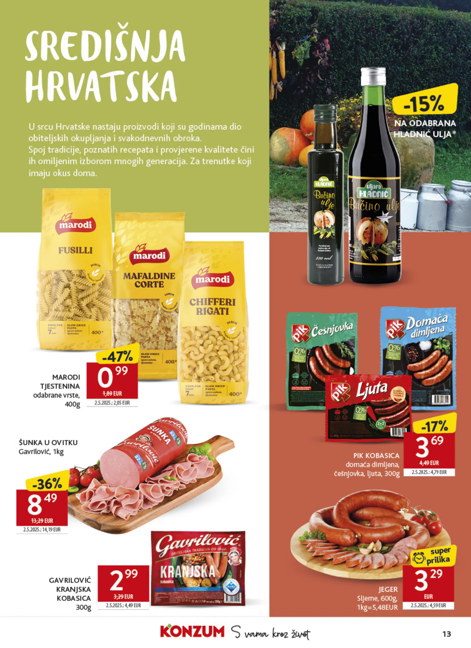 Konzum Horvátország Tematski katalog Najbolje iz Hrvatske, 13. oldal (okt. 26. – nov. 22.)