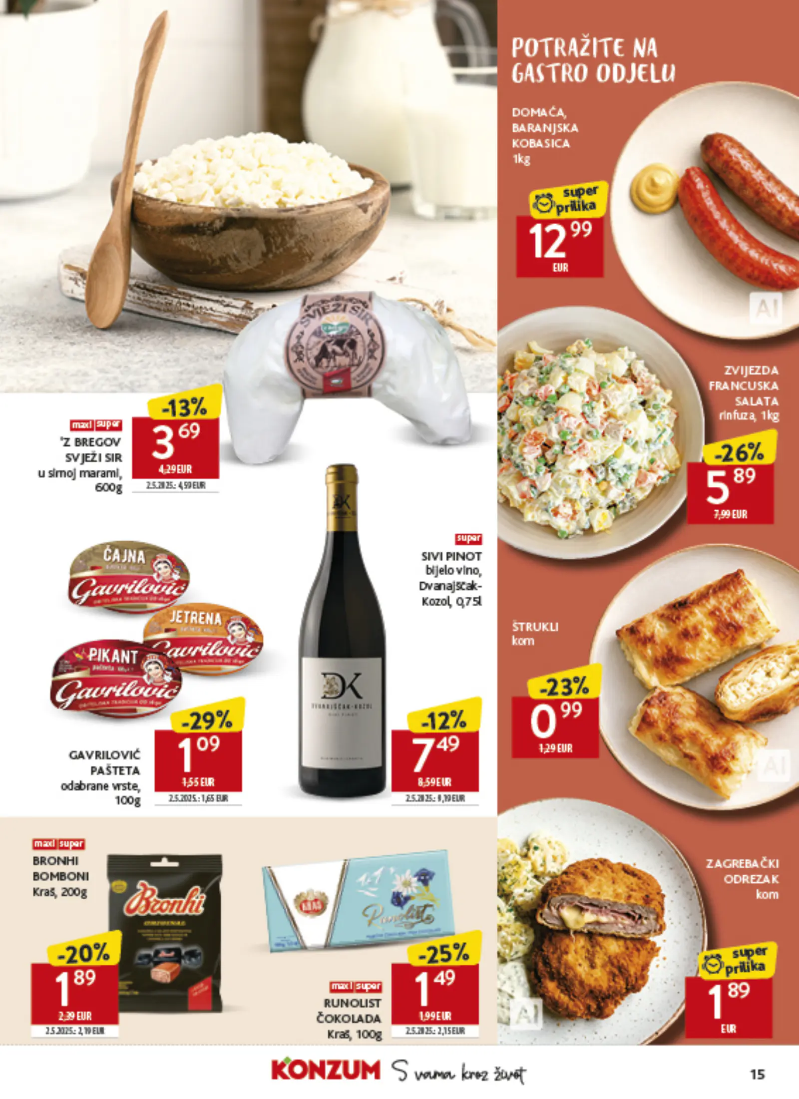 Konzum Horvátország Tematski katalog Najbolje iz Hrvatske, 15. oldal (okt. 26. – nov. 22.)