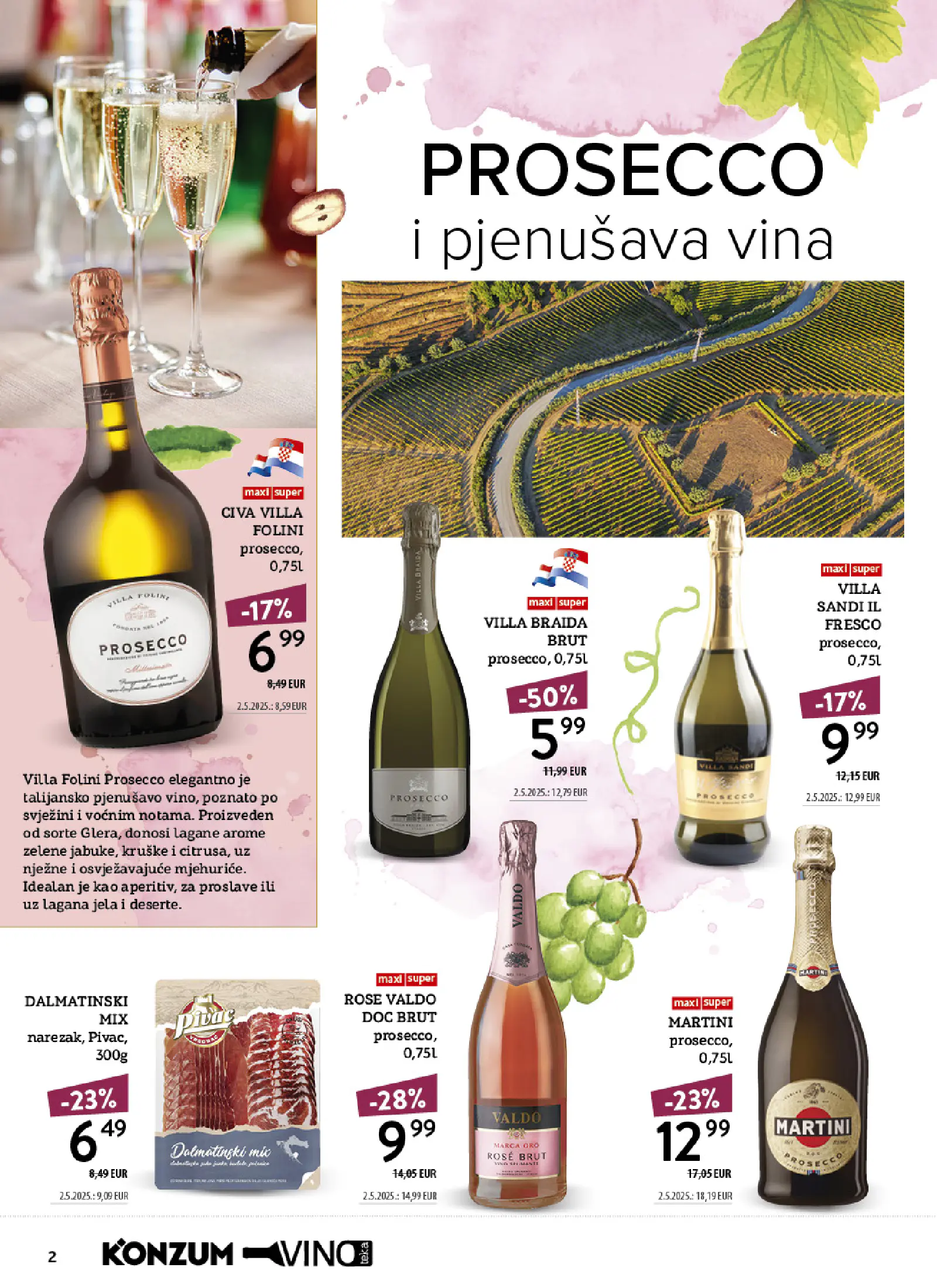 Konzum Horvátország Tematski katalog vinoteka, 2. oldal (okt. 12–25.)